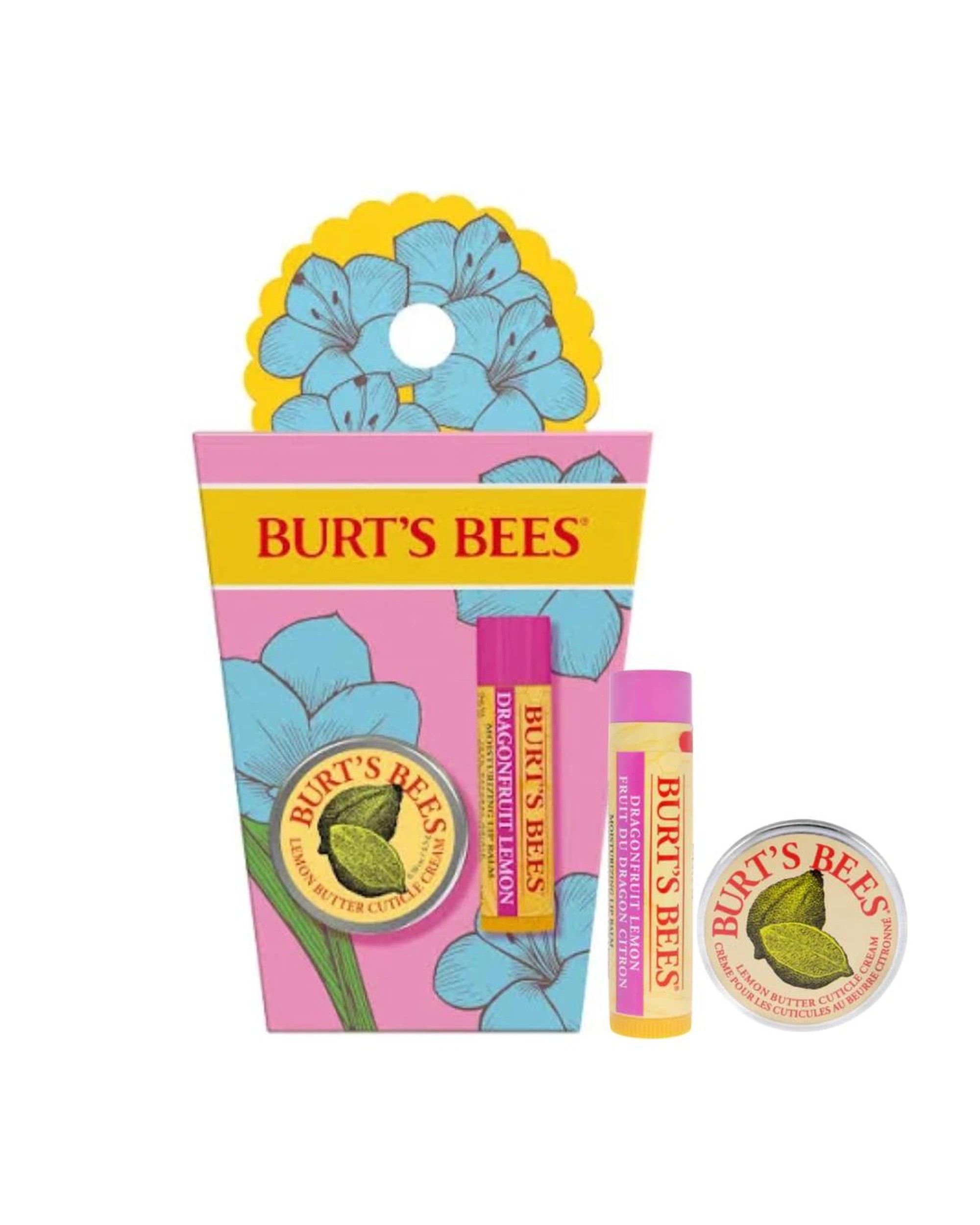 1 Burt's Bees Spring Surprise Dragonfruit Lemon Lip Balm & Cuticle Butter Duo Set, 1 of 8