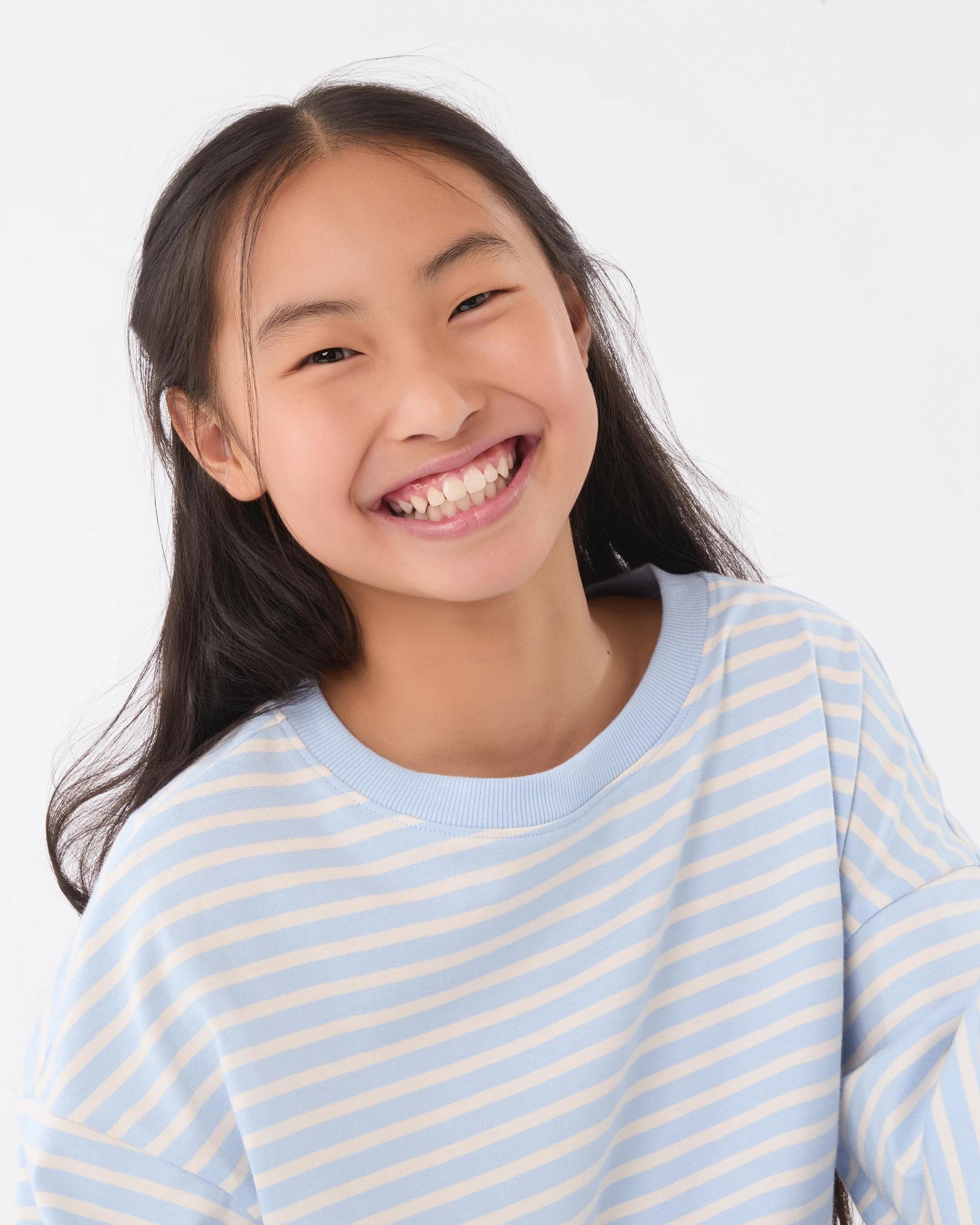 3 Oversized Stripe T-shirt Blustripe, 3 of 7