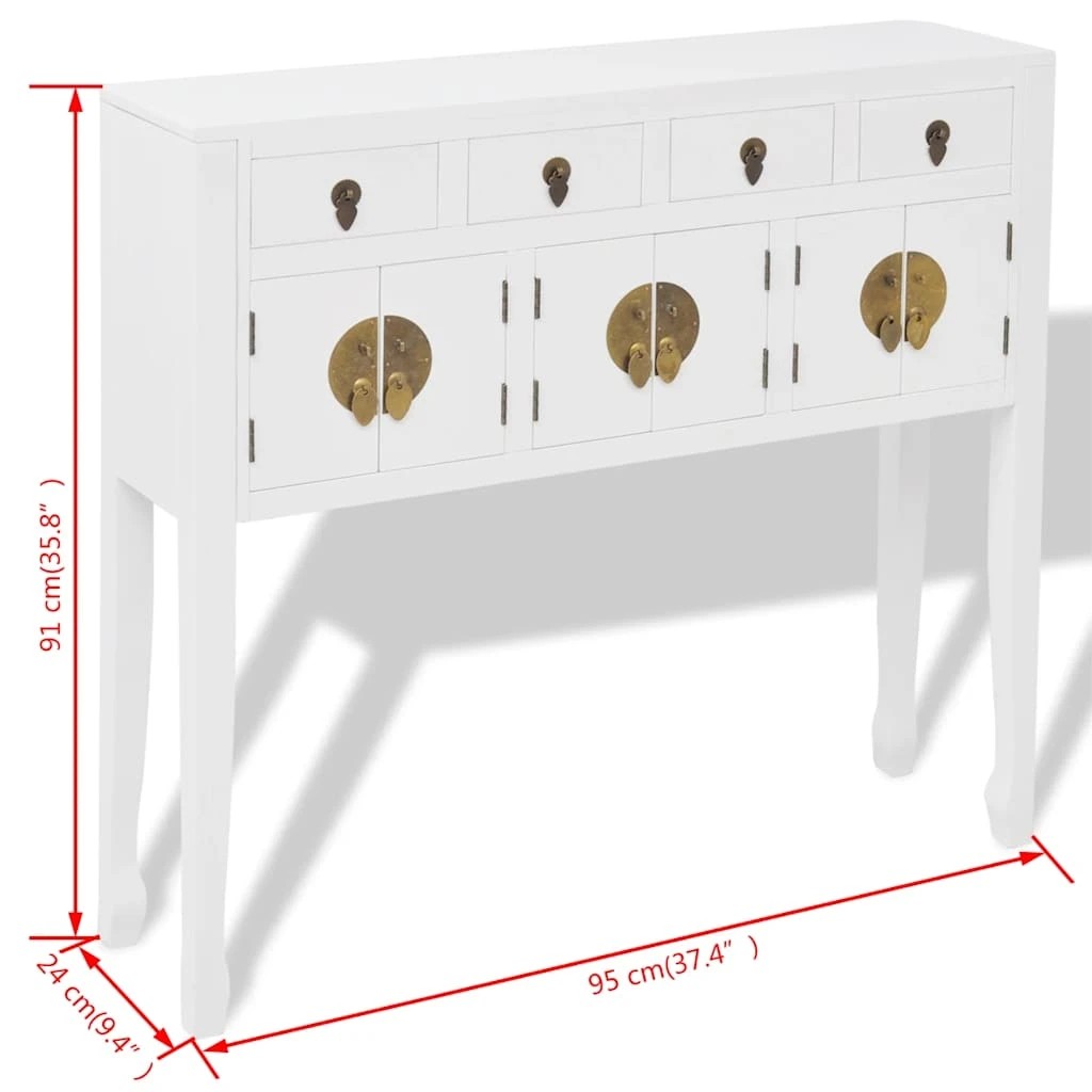 7 Vidaxl Wooden Sideboard - White, 7 of 10