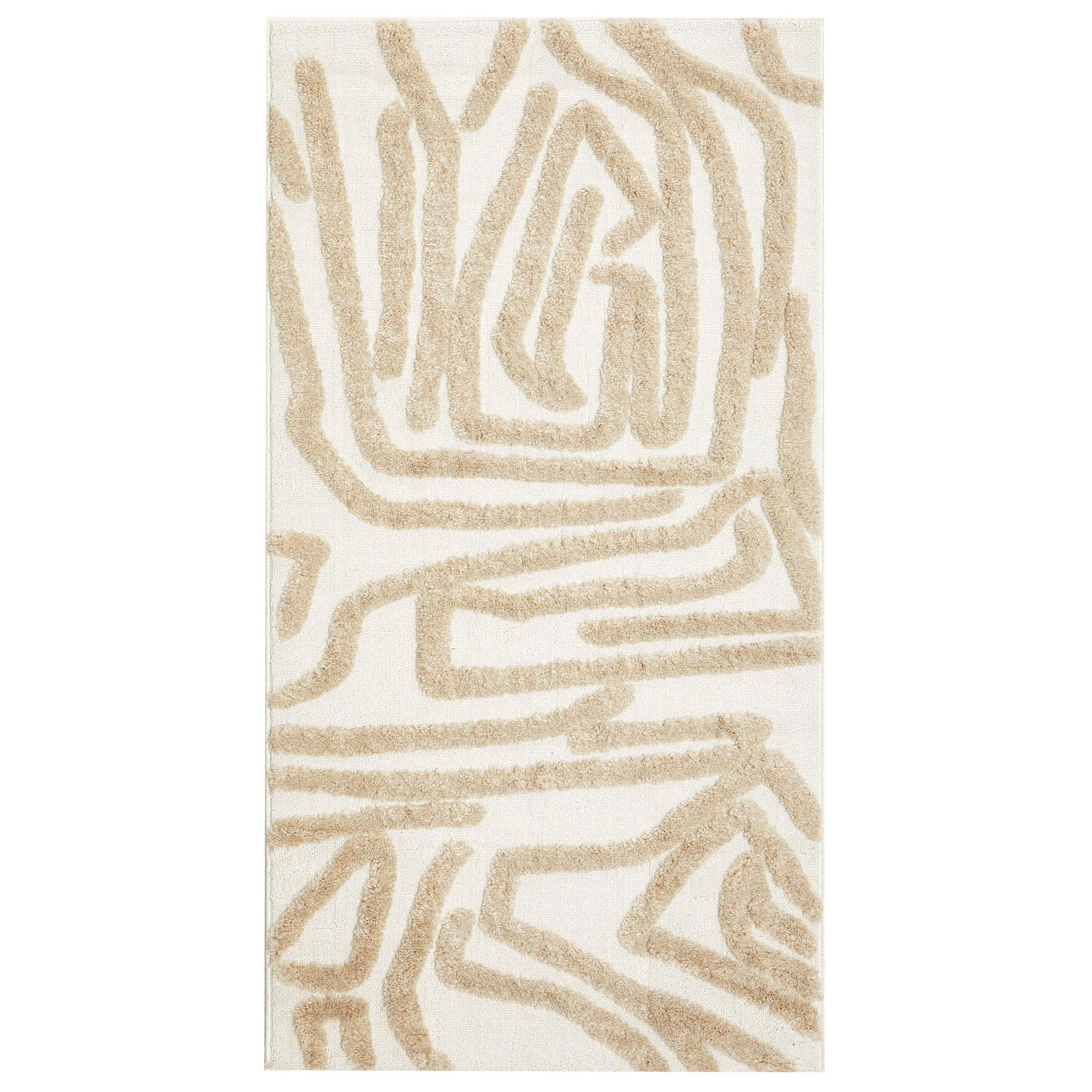 2 Common Ground Rugs Safflower Jayla 150x80cm - Small Power Loomed Pet Friendly Floor Rug - Beige, 2 of 6