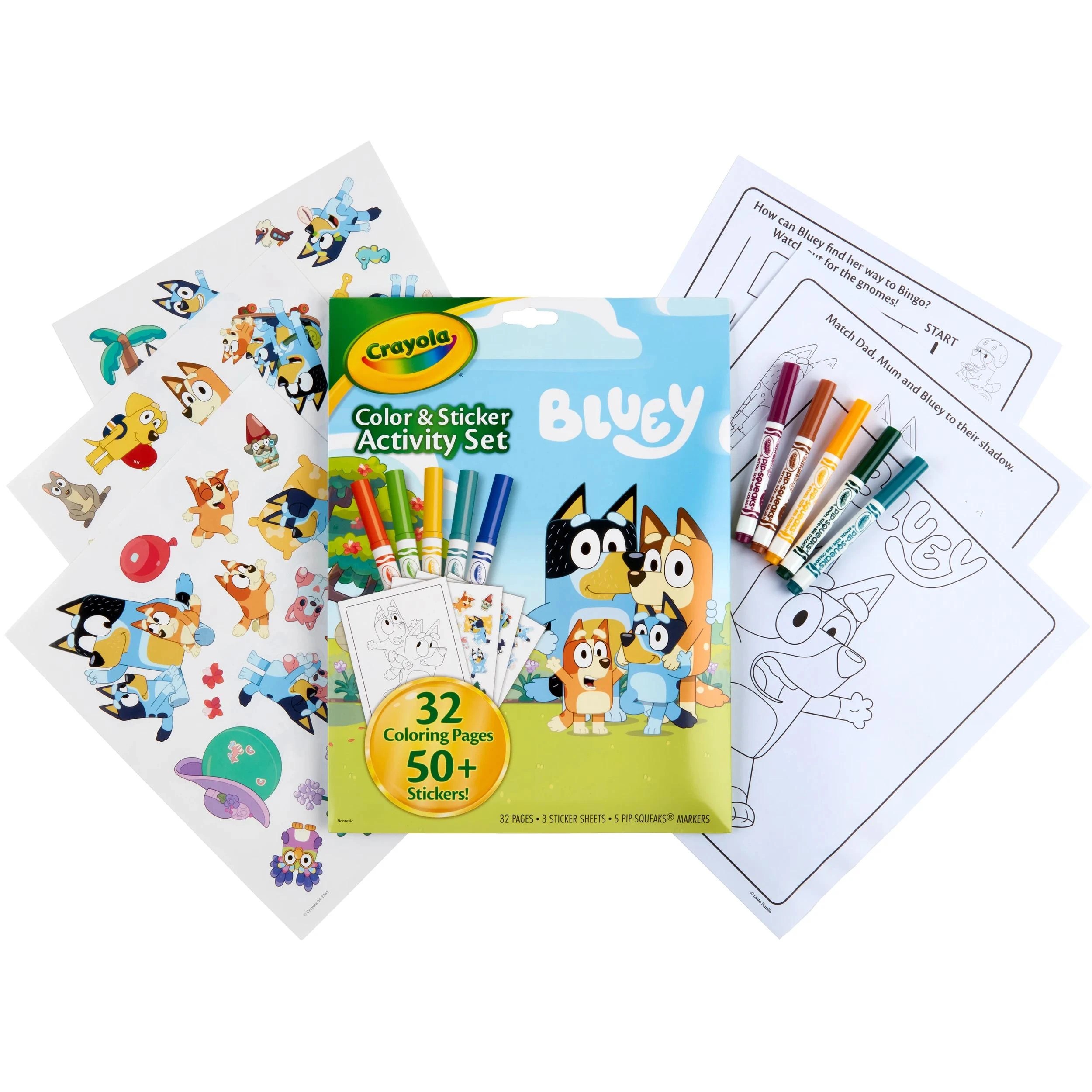 3 Crayola Bluey Color & Sticker Activity Set - Multi, 3 of 6