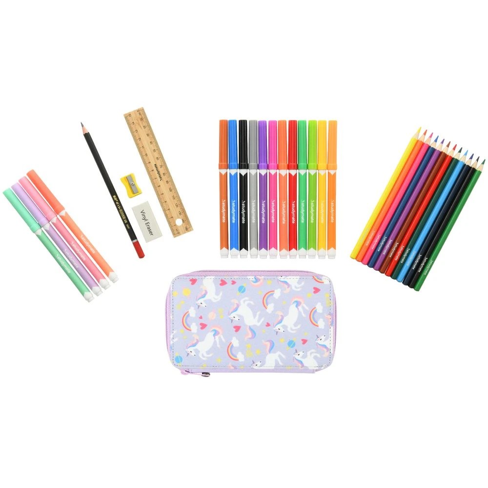 4 Studymate Pencil Case Set Unicorn 32 Piece, 4 of 10