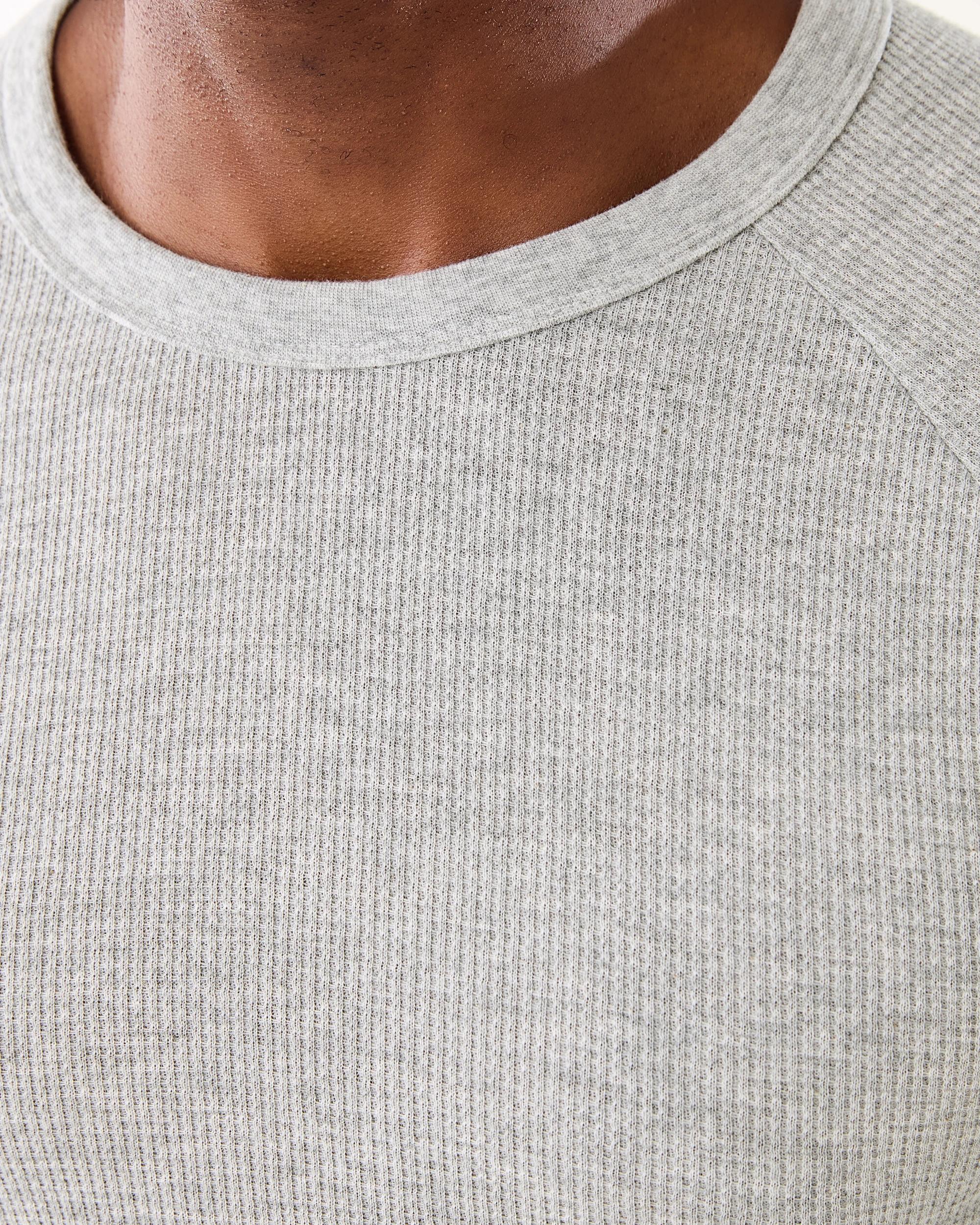 4 Long Sleeve Mini Waffle Thermal Top Grey, 4 of 4