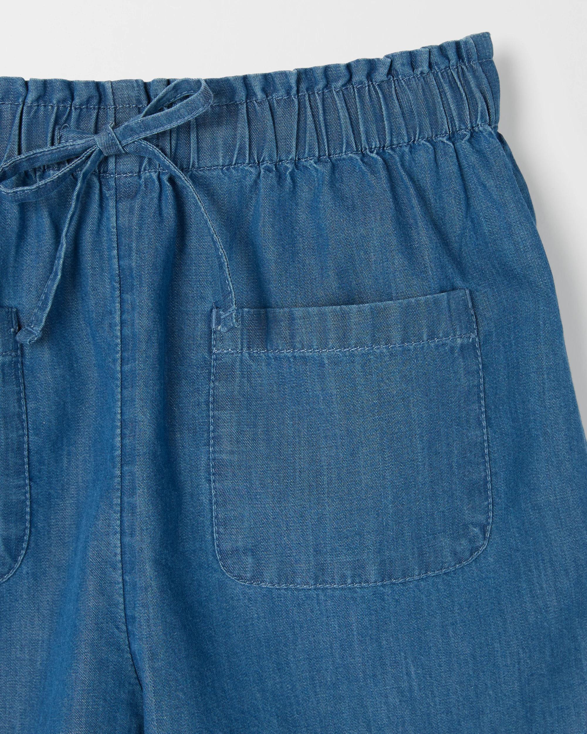 6 Target Kids Australian Cotton Chambray Shorts MID WASH, 6 of 6
