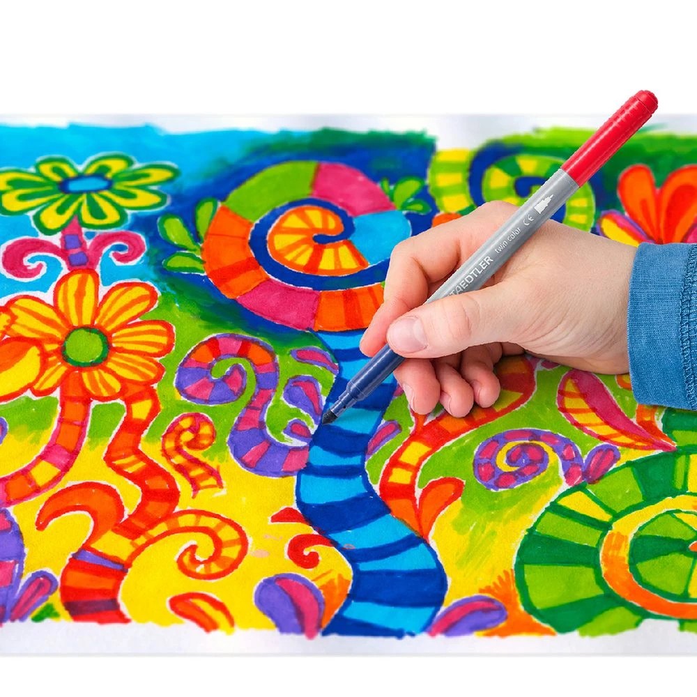 10 Staedtler Twin Tips Fibre Tip Pens 10 Pack, 10 of 10