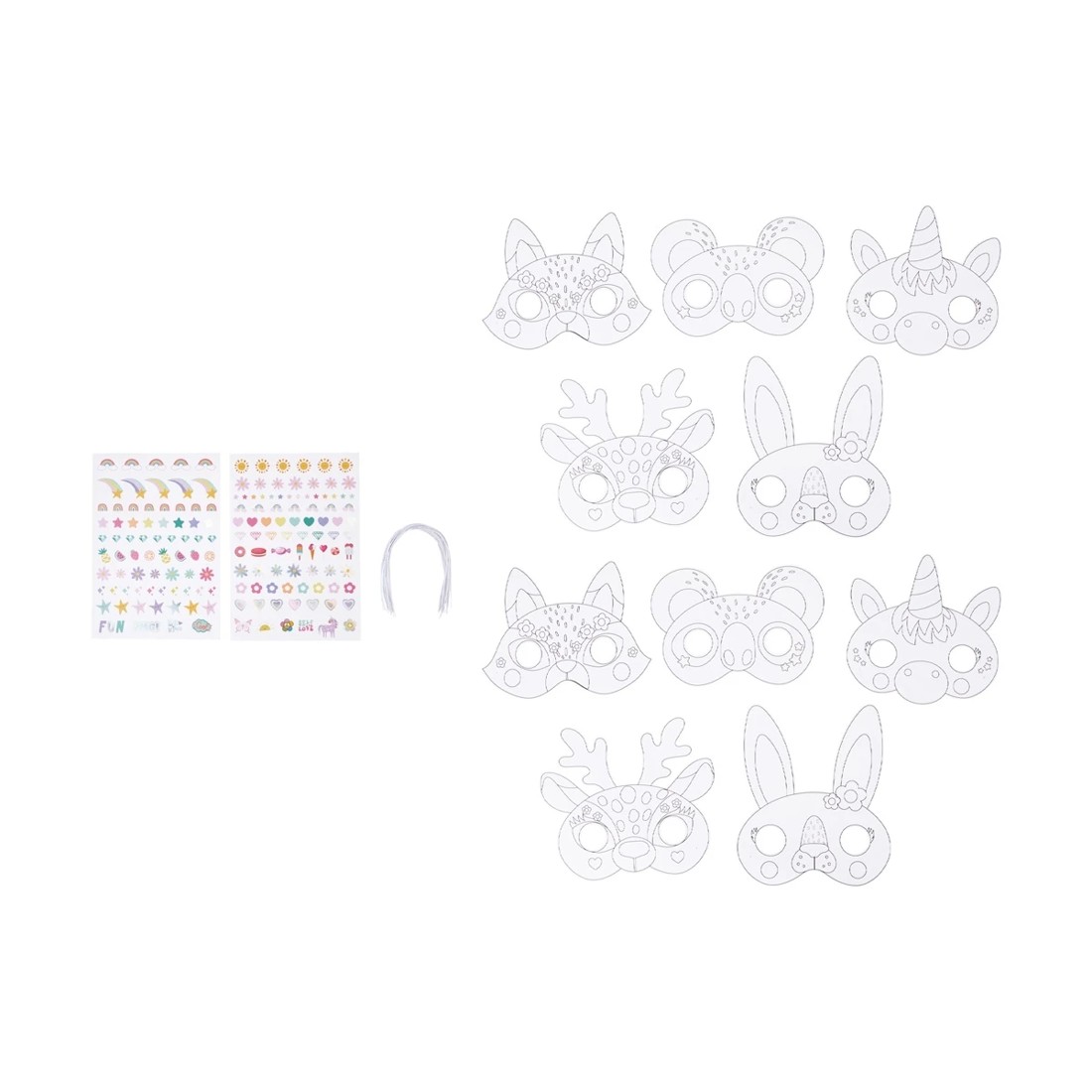 3 22 Piece Decorate Your Own Mask Kit - Assorted, 3 of 4