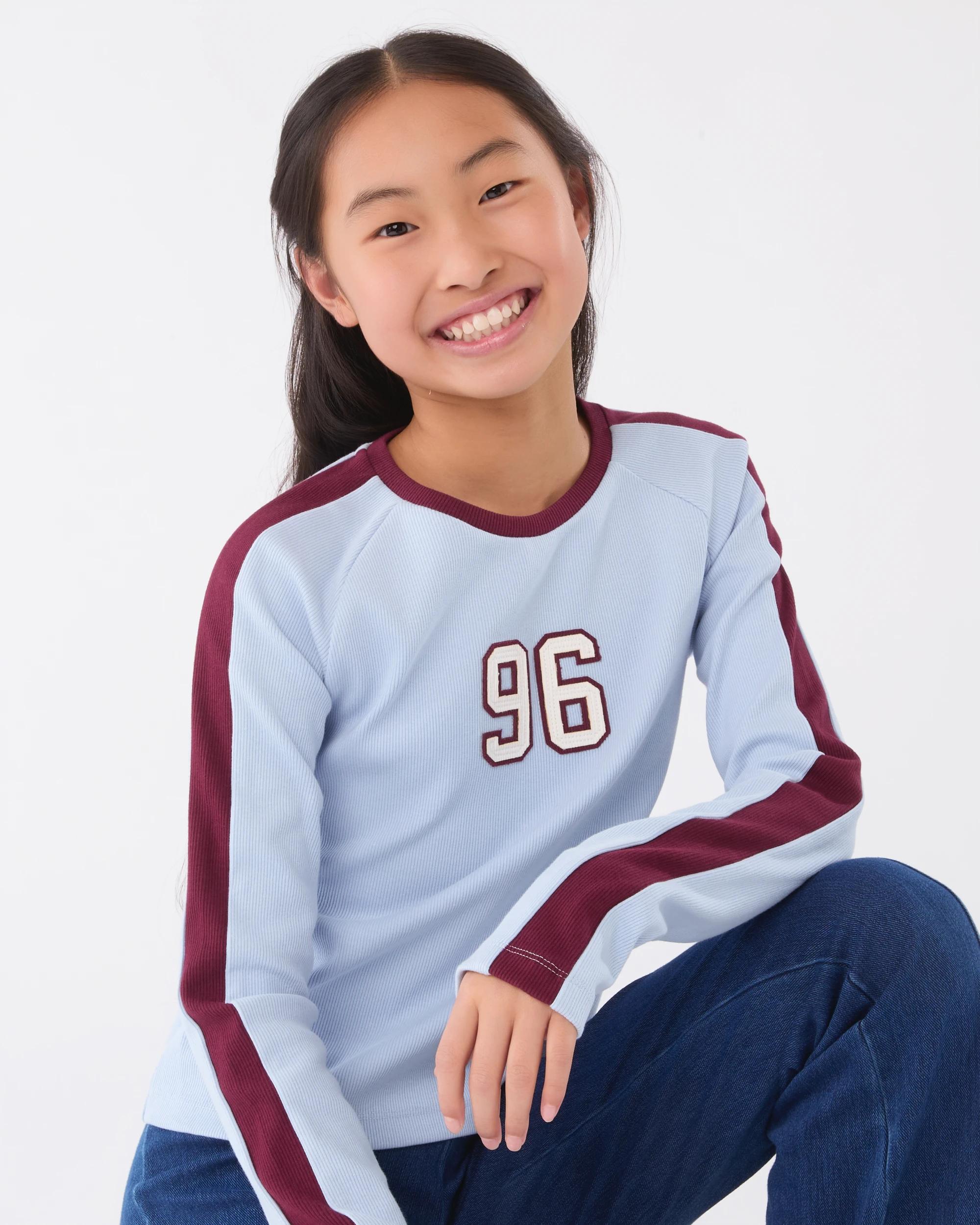 3 Long Sleeve Rib Top Blu Number, 3 of 7