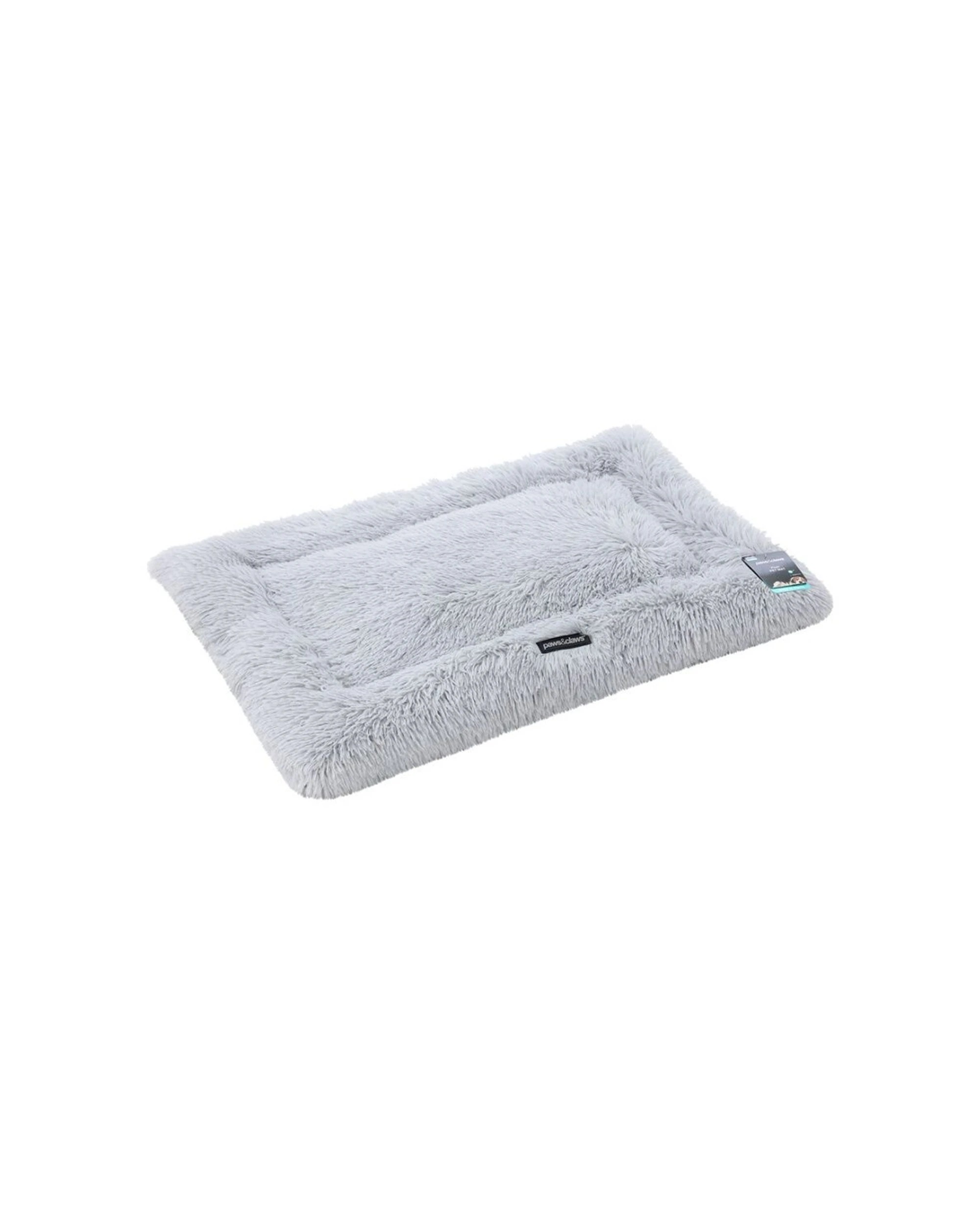 1 Paws And Claws Pet Mat Super Plush Washable Non Slip Large 90x60x4cm - Grey, 1 of 7
