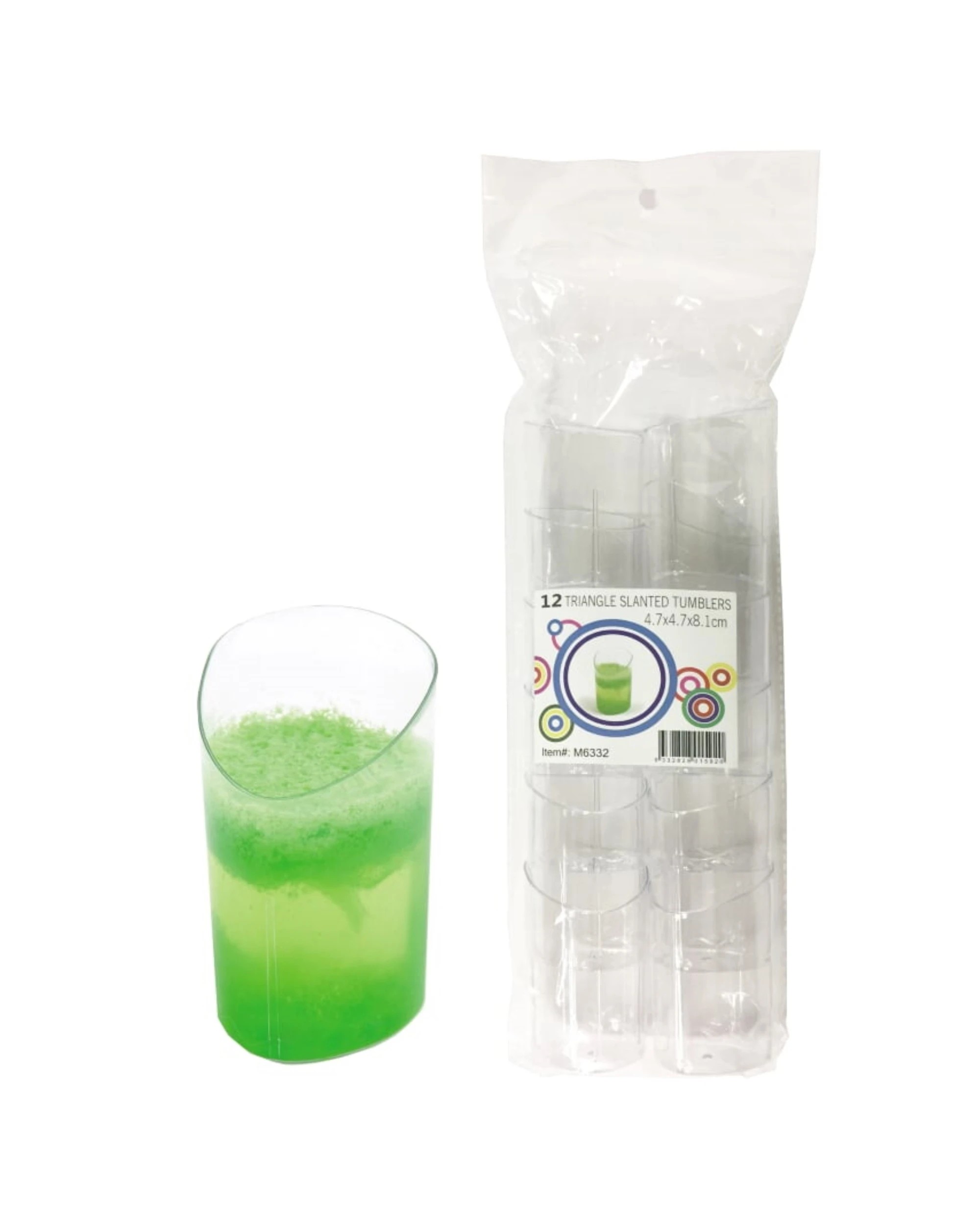 1 Fun Time Mini Plastic Triangle Slanted Dessert Cups 100ml Pack of 12, 1 of 1