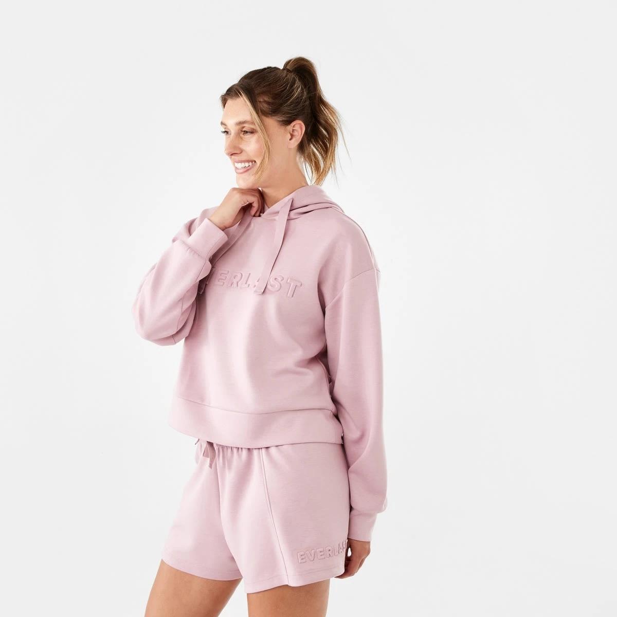 2 Everlast Womens Scuba Hoodie Dusty Pink, 2 of 7