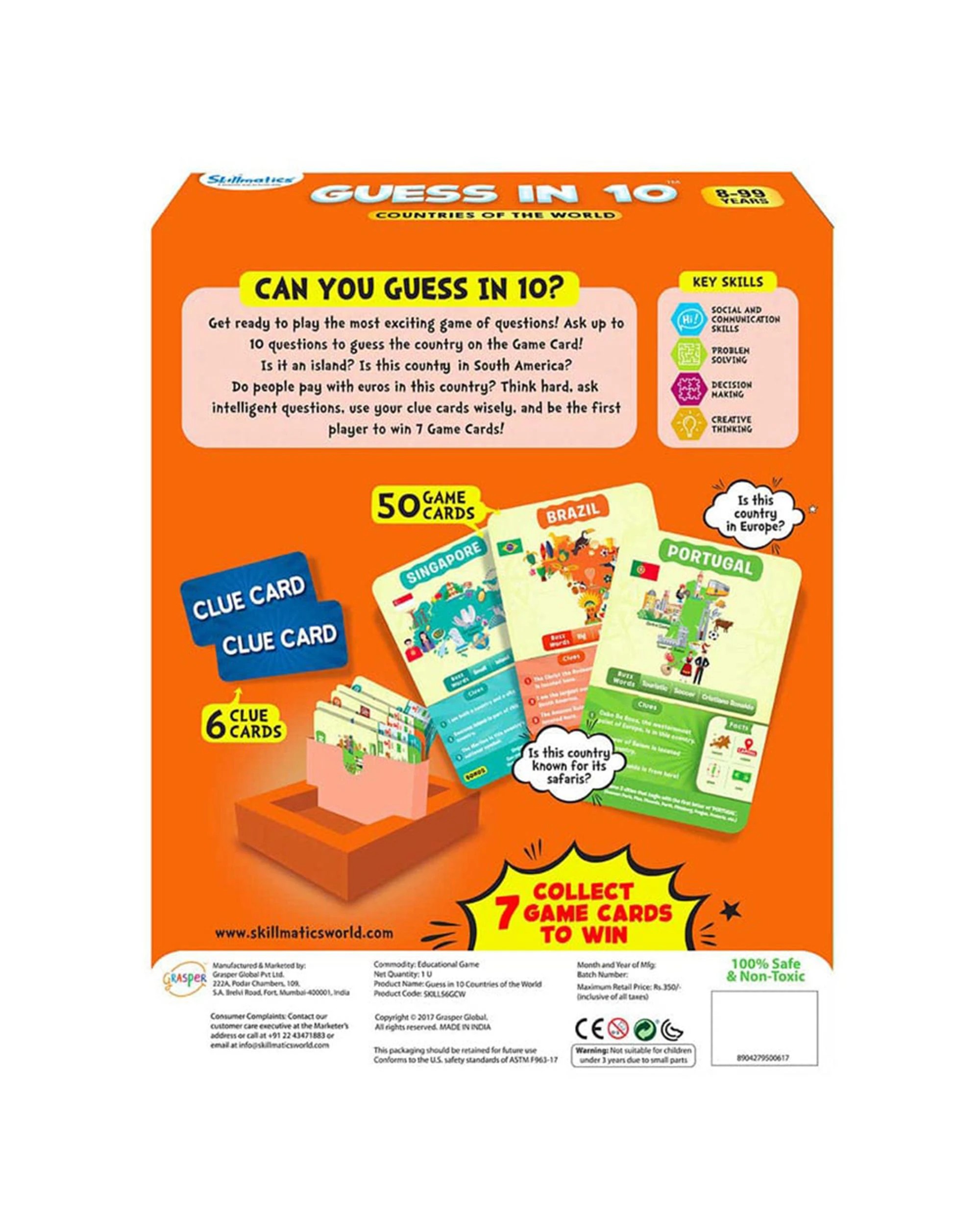 3 Skillmatics Guess in 10 Countries of the World Card Game, 3 of 3