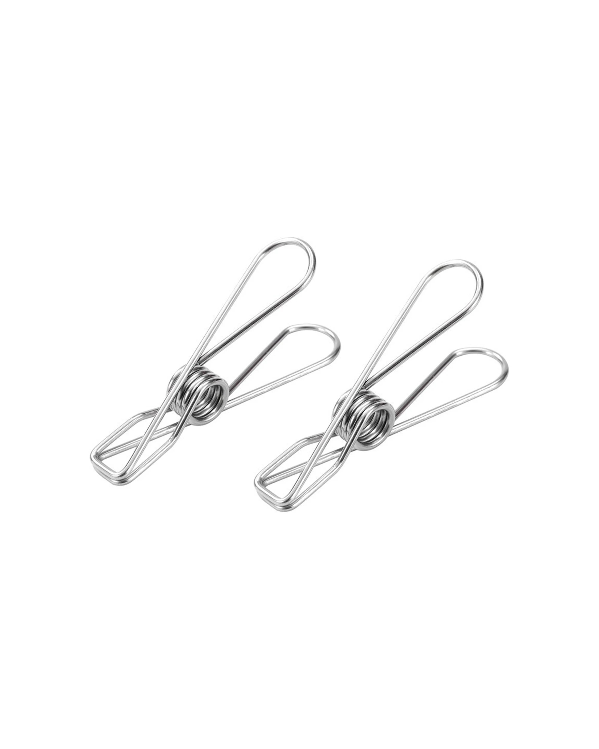 1 20pk Boxsweden 6cm Stainless Steel Hanging Pegs Laundry Clothes Clips Silver
 - Silver, 1 of 3