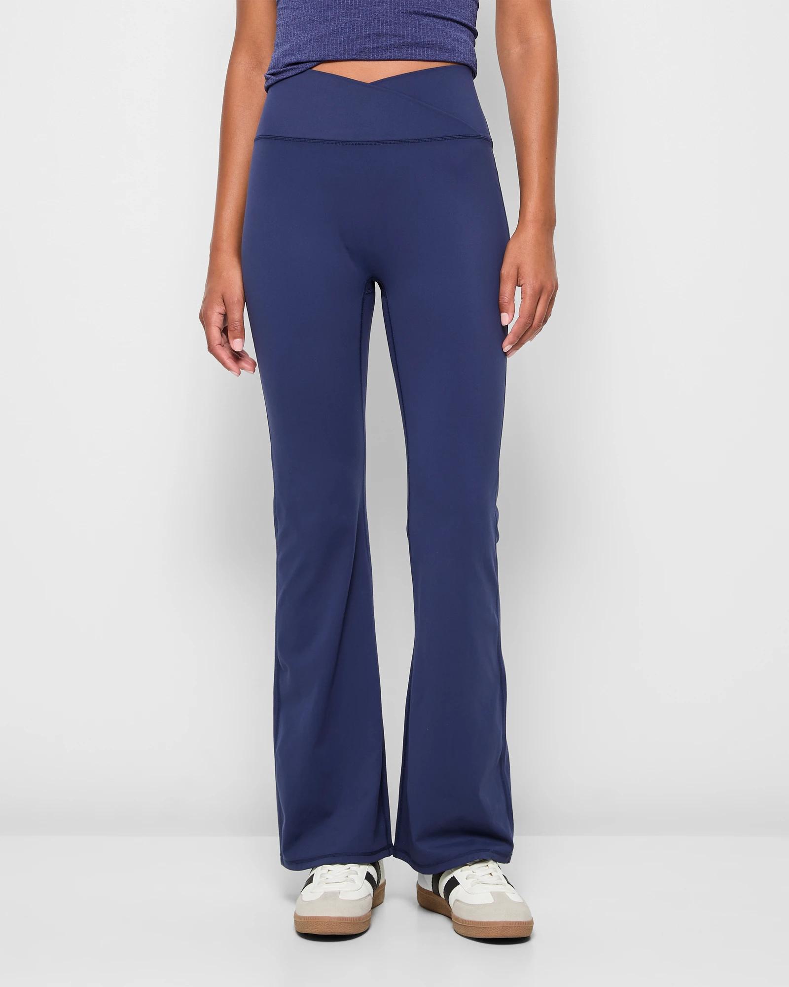 2 Target Active Studio Soft Wrap Flare Pants NAVY BLUE, 2 of 6