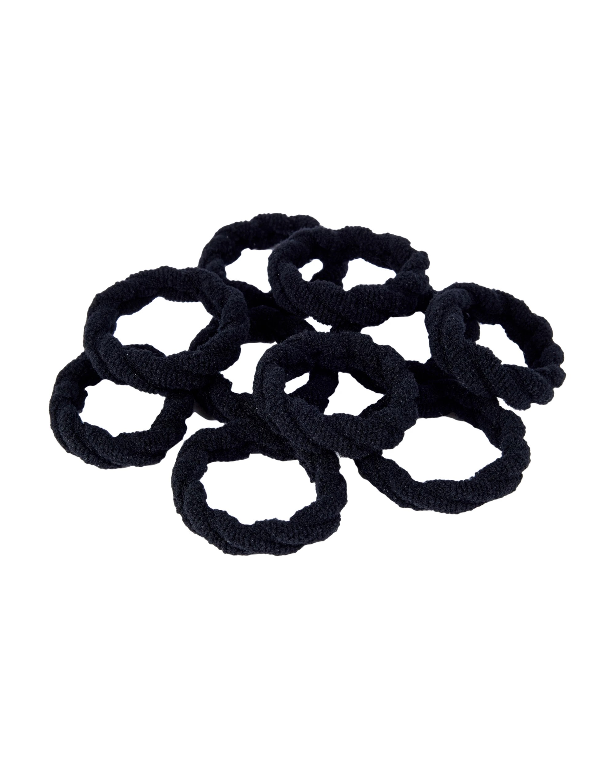 2 OXX Haircare 10 Piece Twisted Hair Elastics - Black, 2 of 3