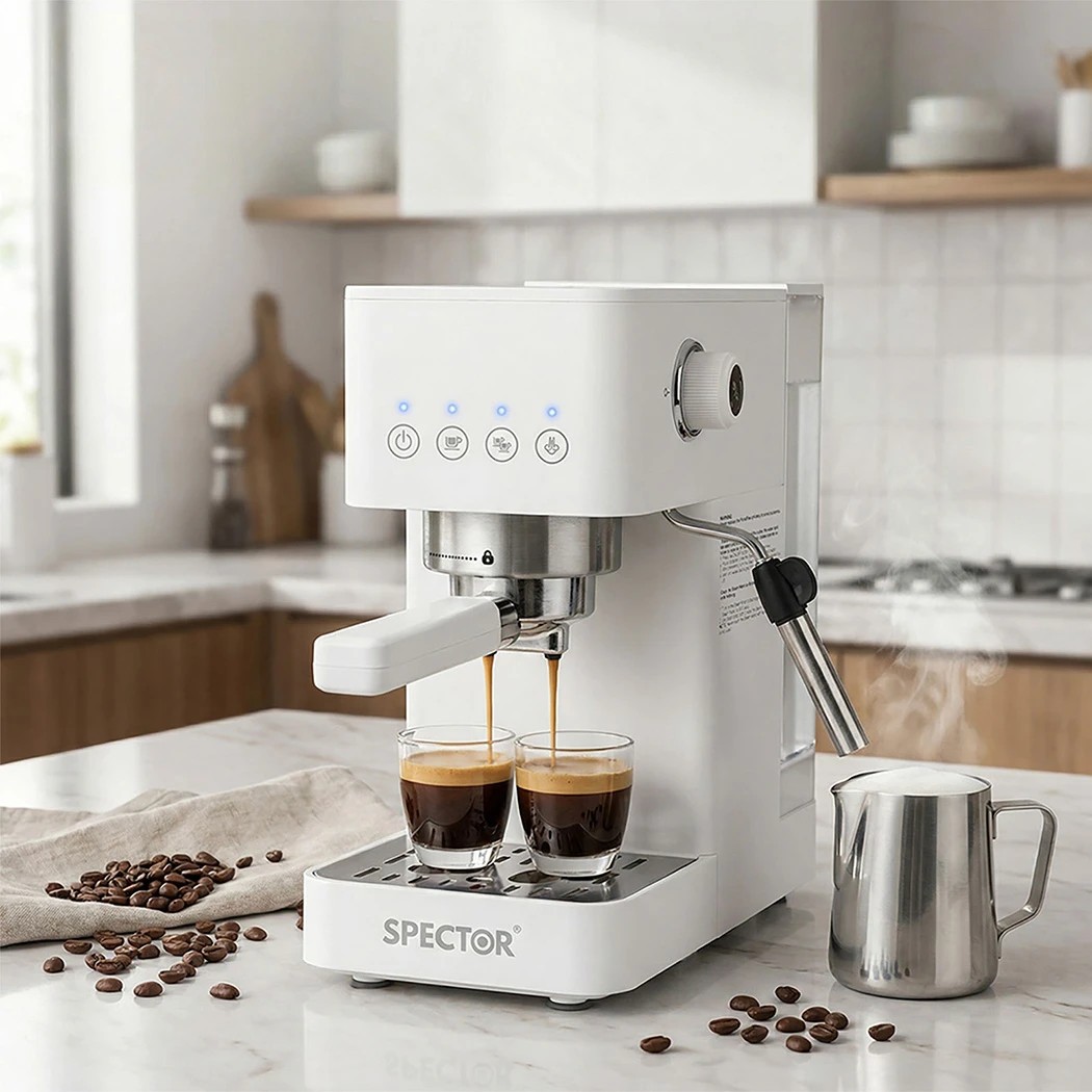 7 Spector Coffee Machines,1350W,20-Bar-Professional-Espresso-Machine, 7 of 8