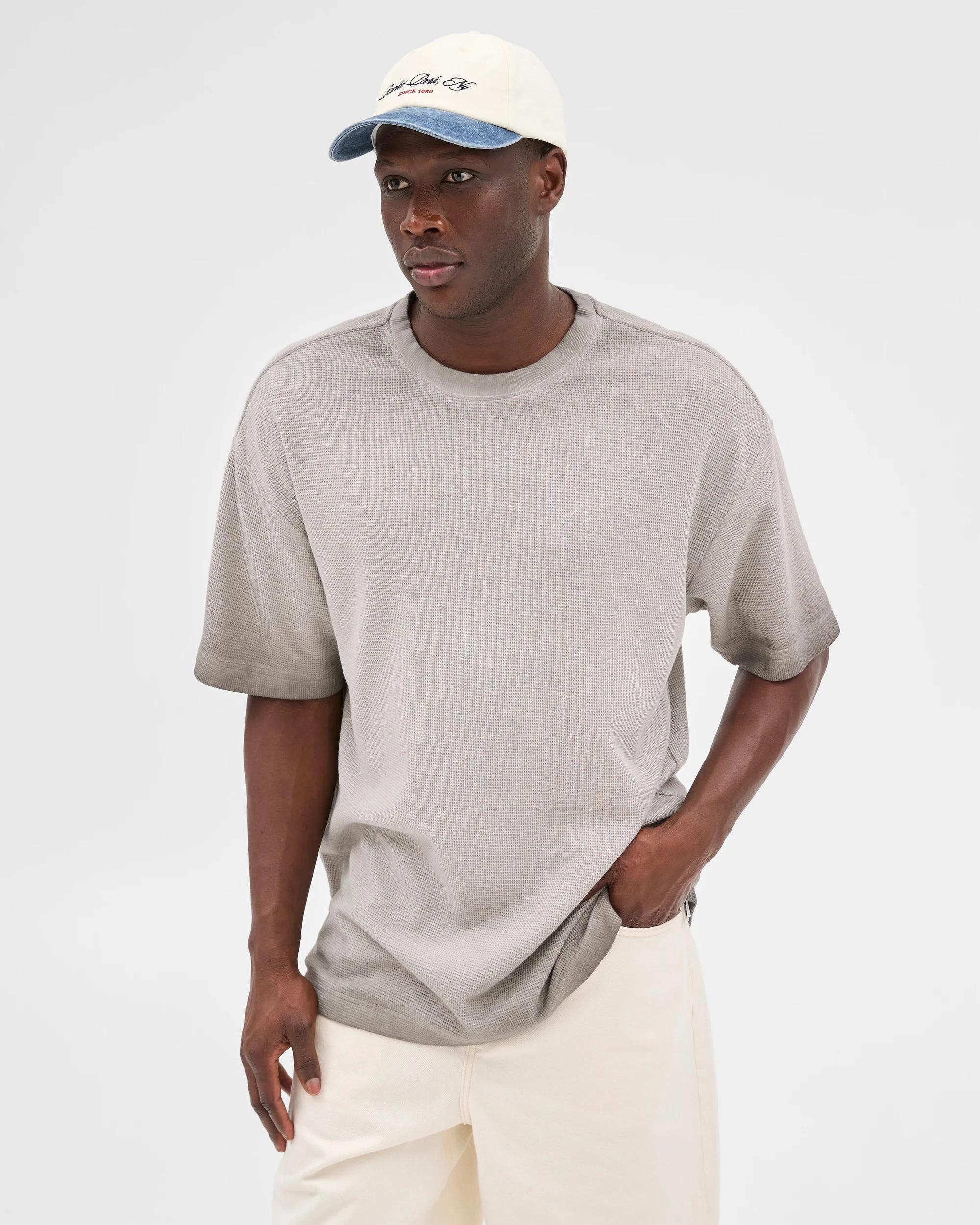 2 Commons Australian Cotton Blend Waffle T-Shirt QUITE GREY, 2 of 5