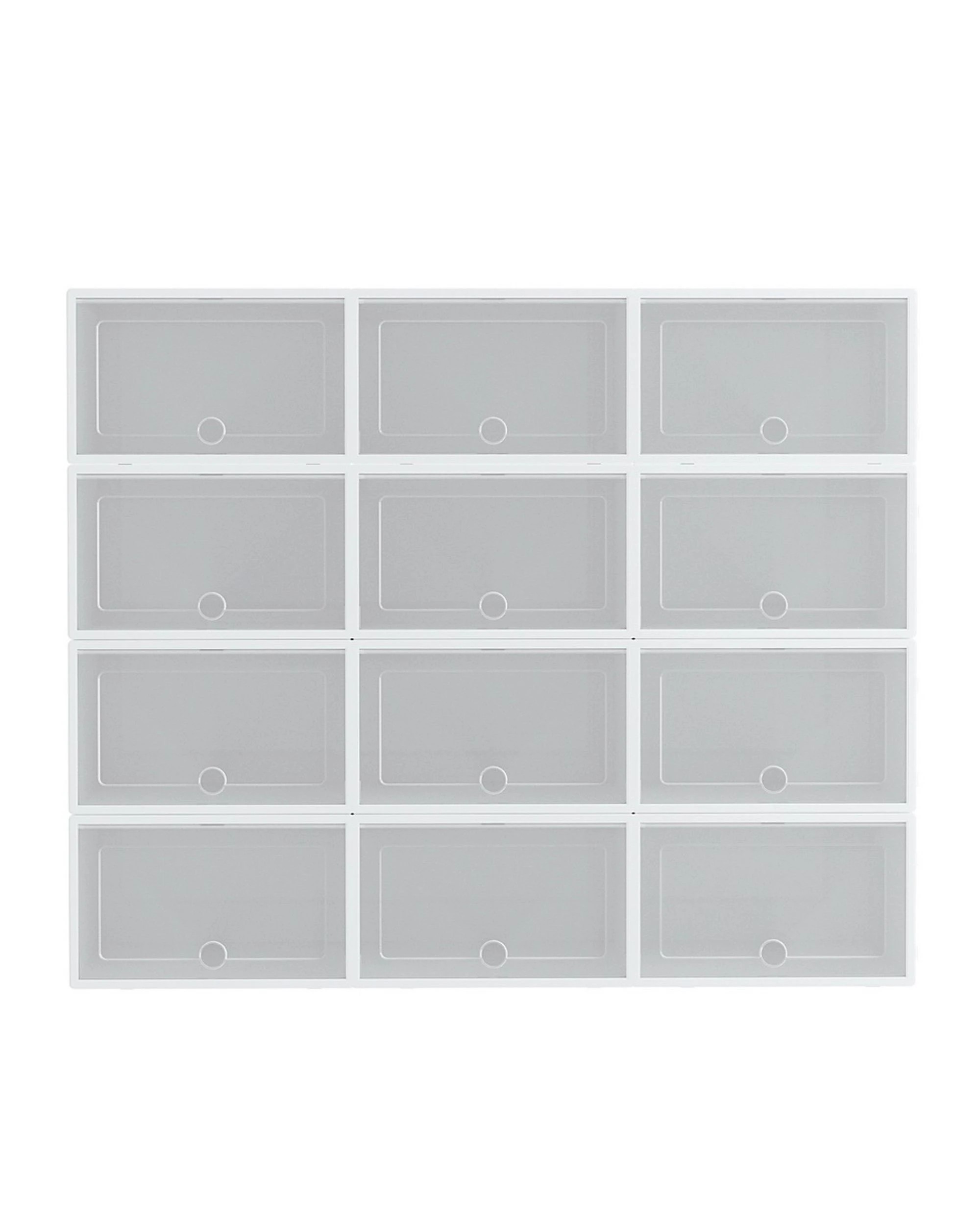 2 Artiss Shoe Box Rack Diy Set Of 12 Stackable
 - White, 2 of 3