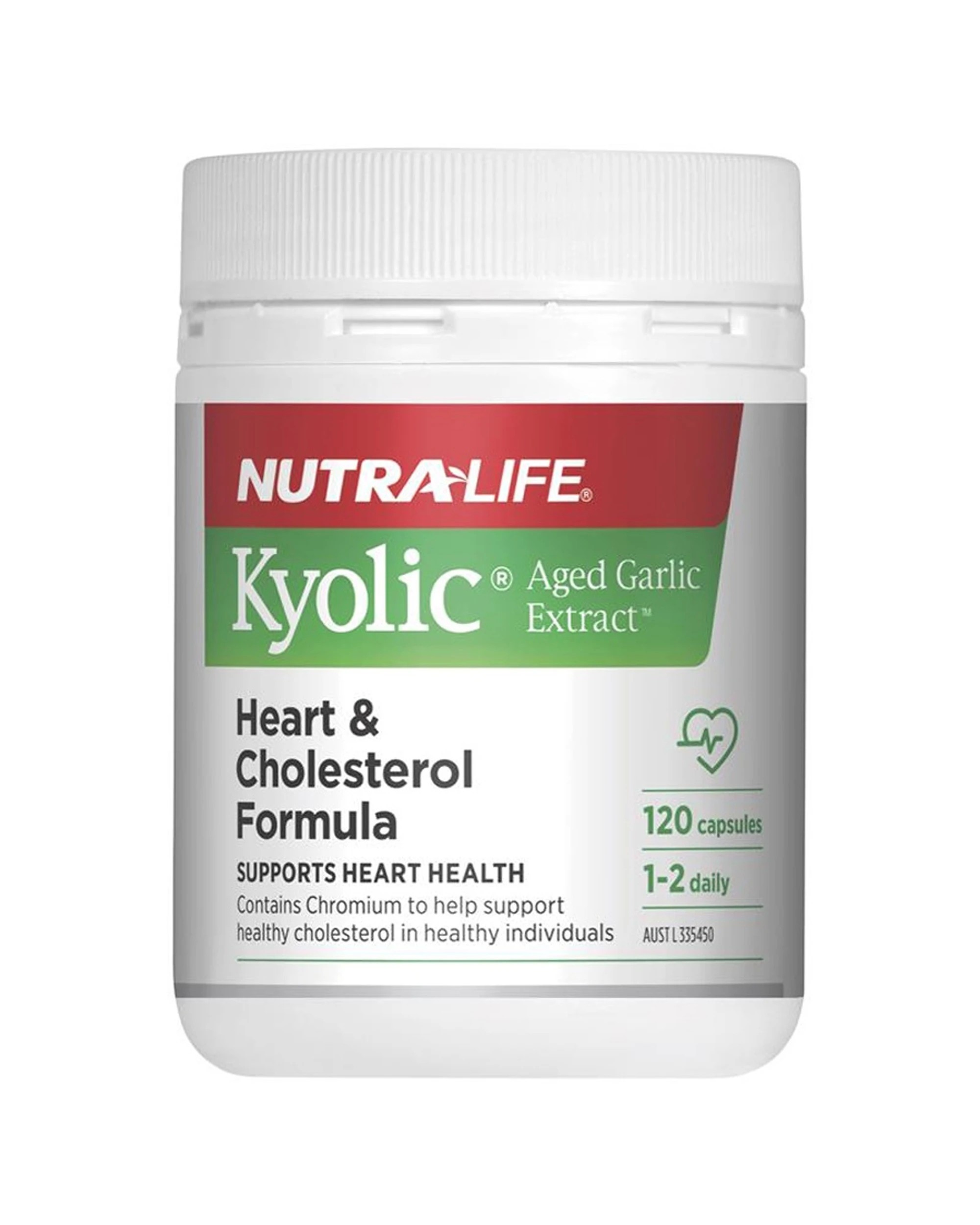 1 Nutra-Life 120pc Kyolic Aged Garlic Extract Heart Cholesterol Capsules - White, 1 of 1