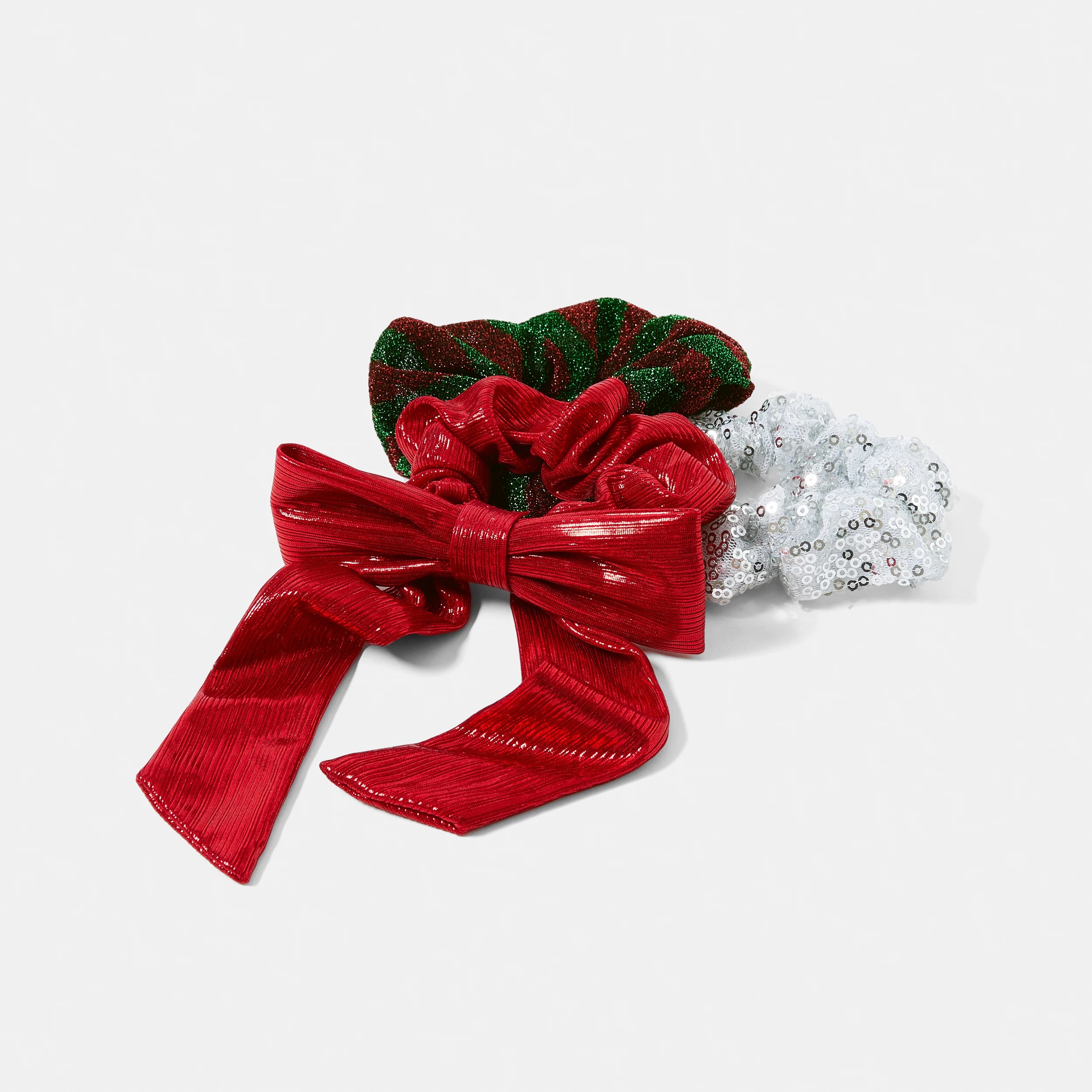 2 3 Pack Christmas Hair Scrunchies, 2 of 4