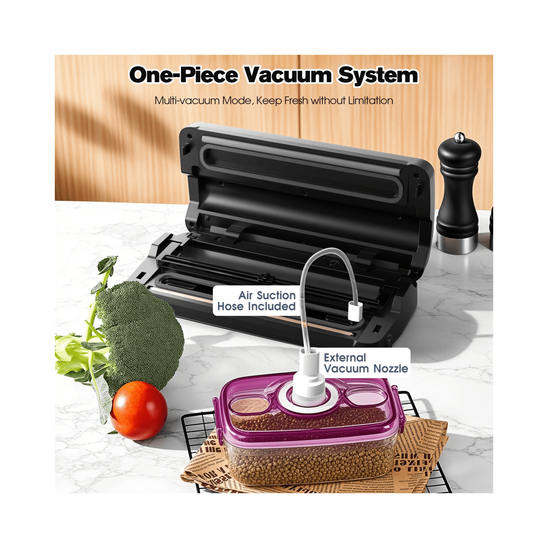 5 Advwin Vacuum Sealer Machine For Food Storage, Dual Pump Food Vacuum Sealer With Built-in Cutter, 5 of 8