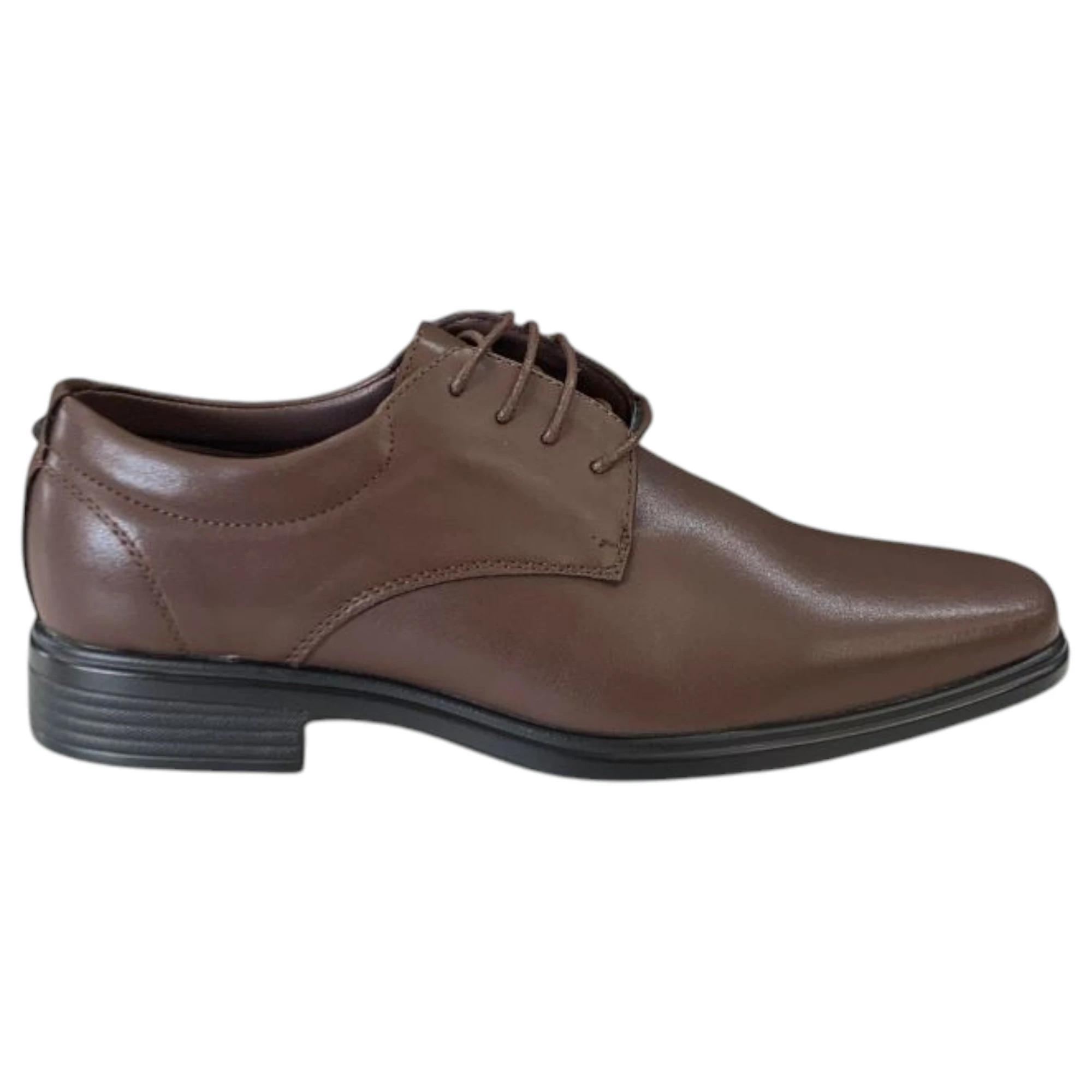 1 Natural Comfort Mens Skyway Work Formal Dress Shoes BROWN, 1 of 6