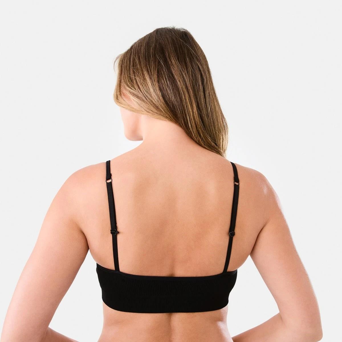 3 Seamfree Rib Crop Bra BLACK, 3 of 9