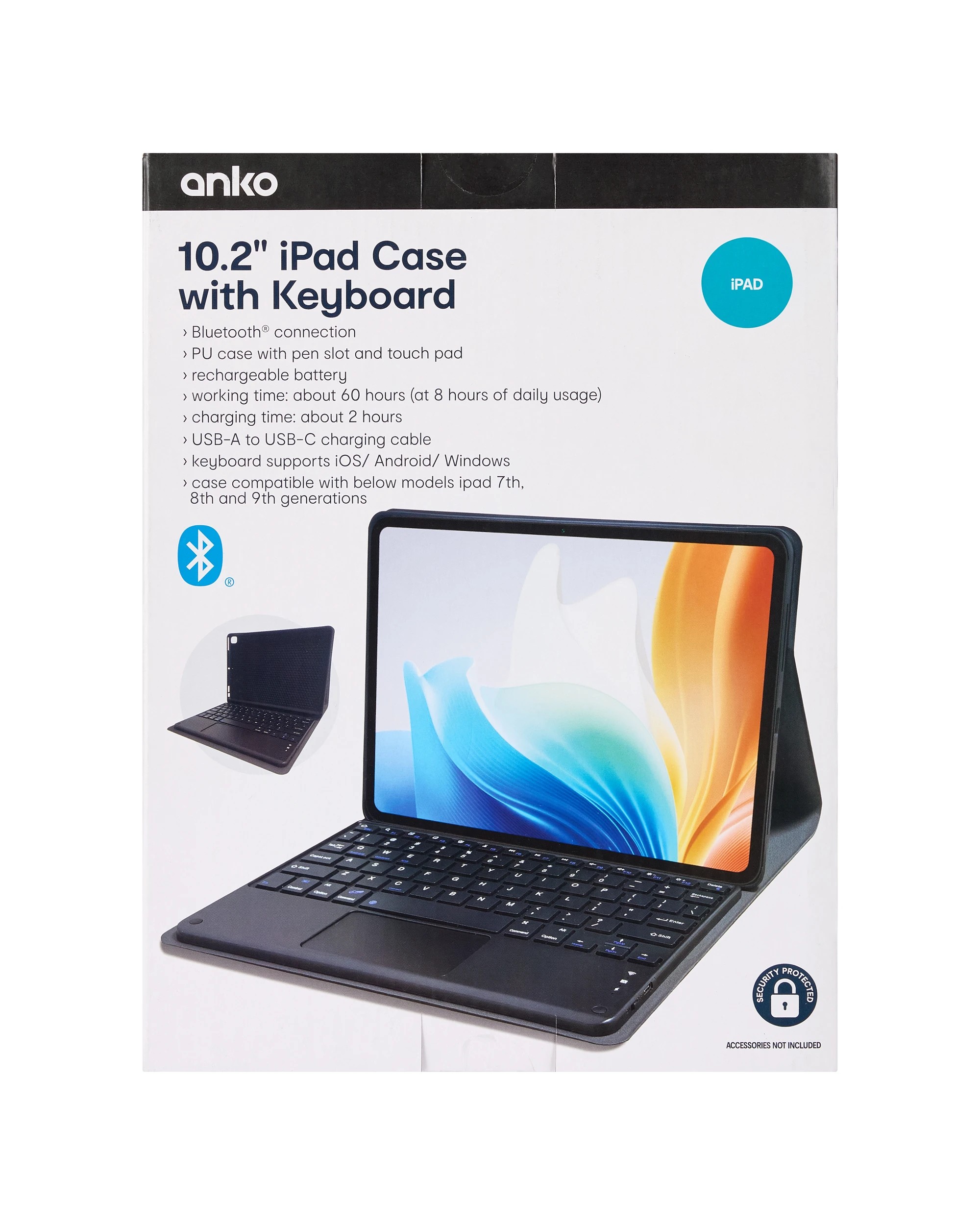 9 iPad 10.2in. Case with Keyboard - Black, 9 of 10