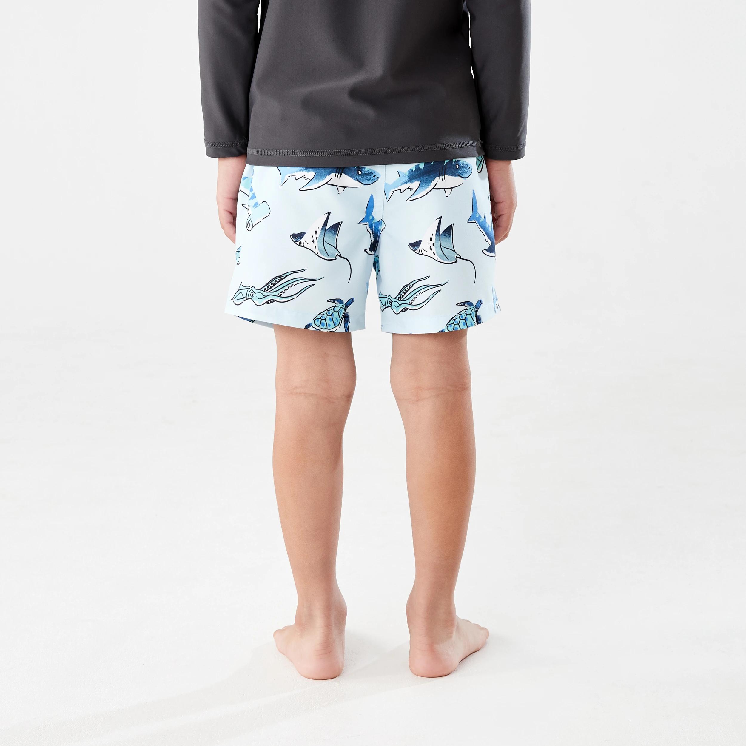2 Printed Boardshorts SHARK PARADE MEDIUM BLUE, 2 of 5