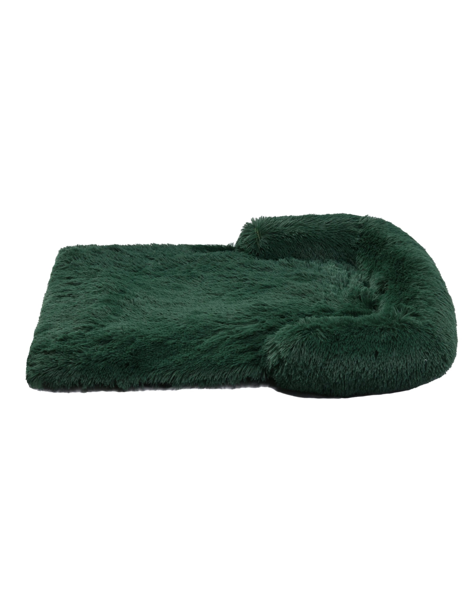 5 Charlie's Shaggy Faux Fur Bolster Sofa Protector Calming Dog Bed Small - Eden Green, 5 of 8