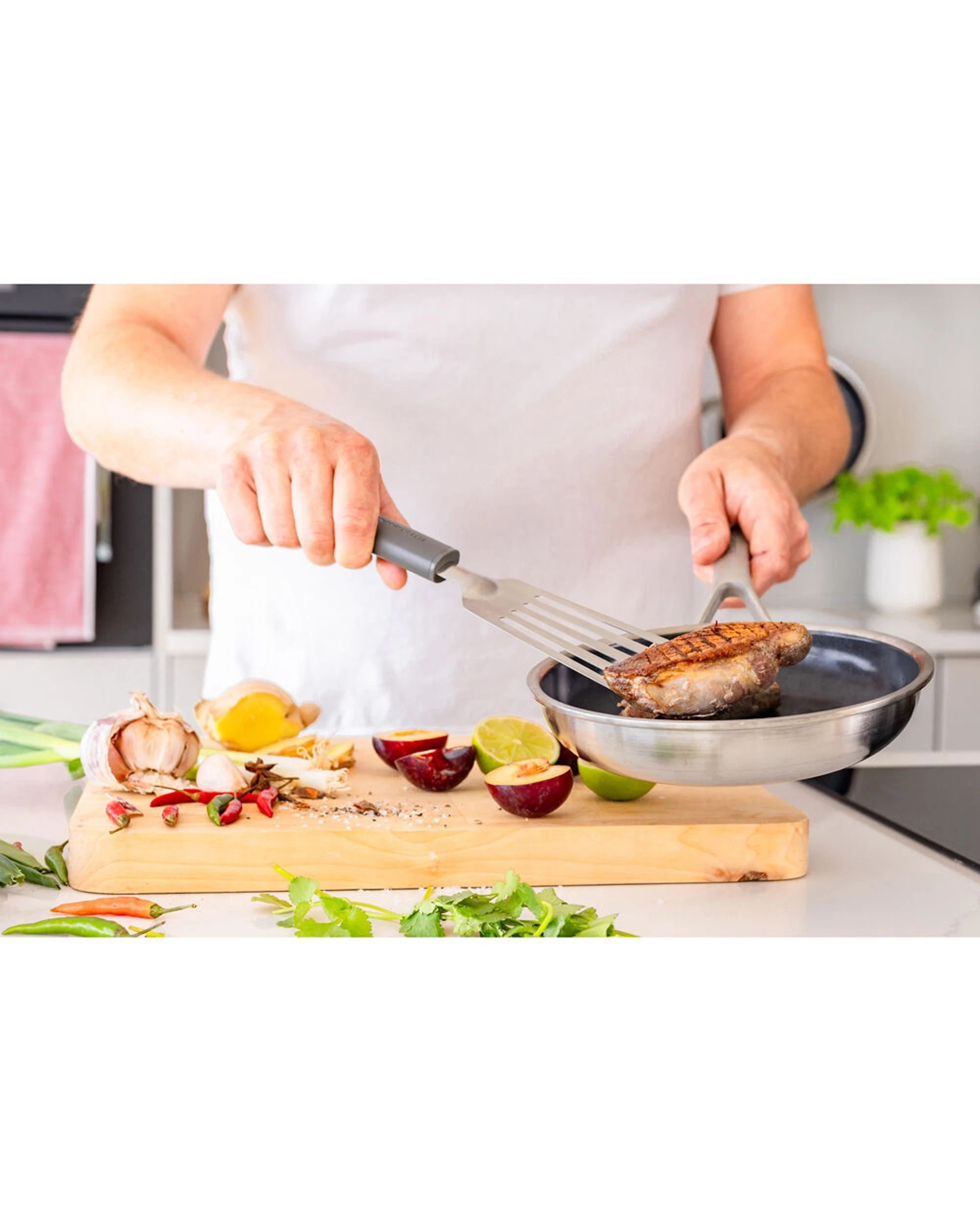 5 KitchenAid Classic Metal Flexible Turner 2PK Resistant Ergonomic Handle - Charcoal, 5 of 6