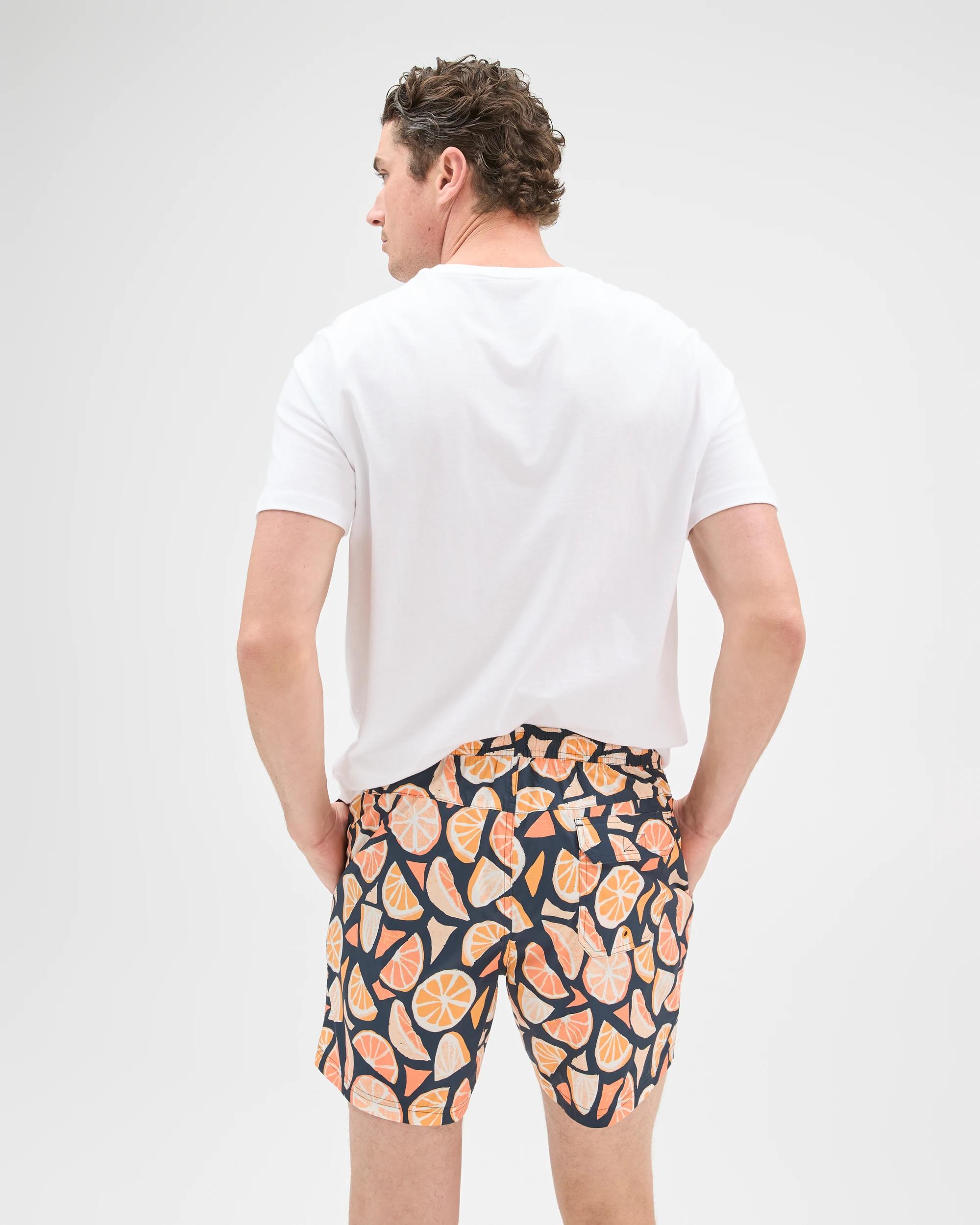 6 Target Man Family Matching Short Leg Volley Swim Bondi Shorts ORANGES, 6 of 6
