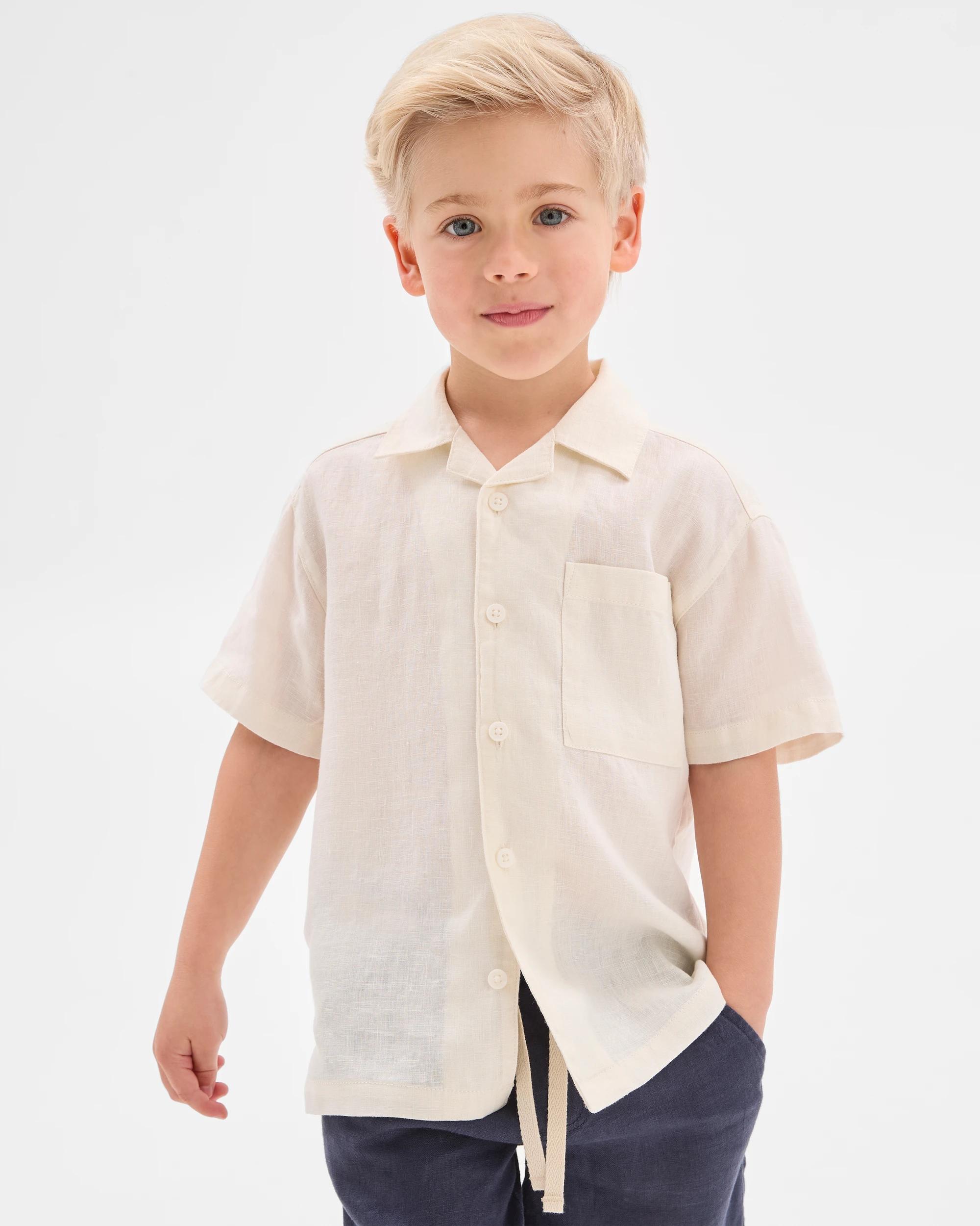 1 Target European Linen Shirt WHITE, 1 of 5