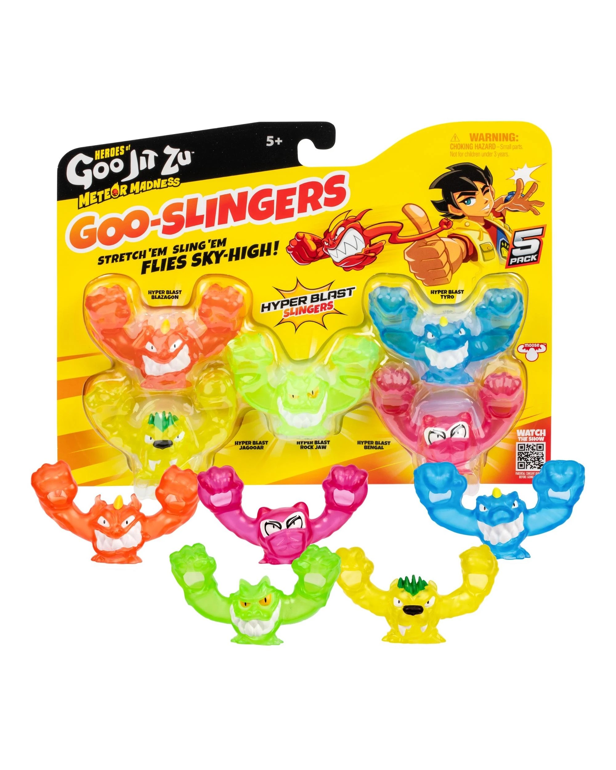 5 Heroes of Goo-Jit-Zu Series 13 Meteor Madness Goo Slingers Hyper Blast Slingers 5 Pack, 5 of 6