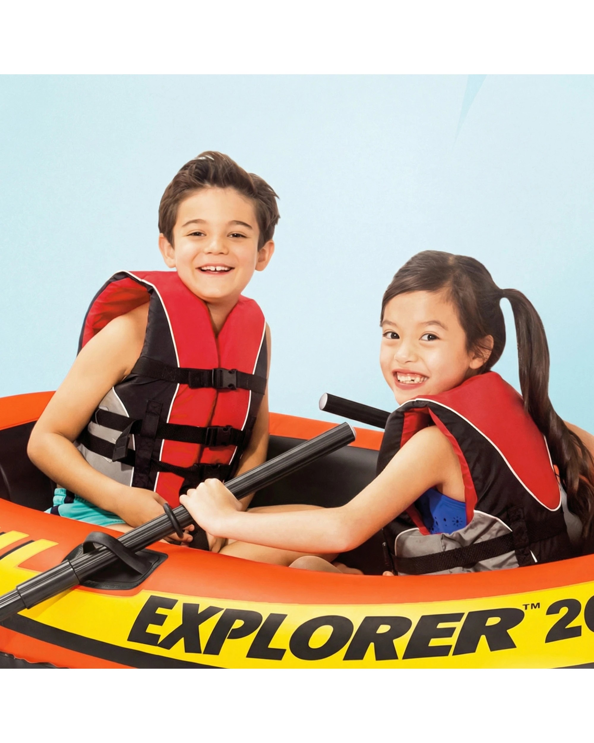 6 Intex Explorer 200 Boat Set 58331NP - Orange, 6 of 9