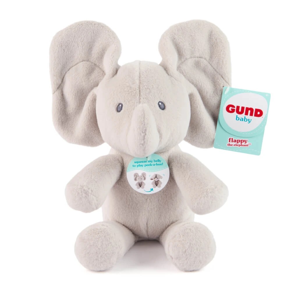 1 GUND - Flappy Elephant Handheld Peek-a-Boo Plush - 6 months+ - Beige, 1 of 7