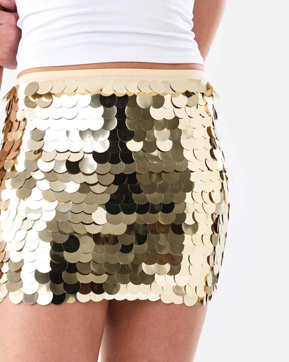 Sequin Disc Mini Skirt