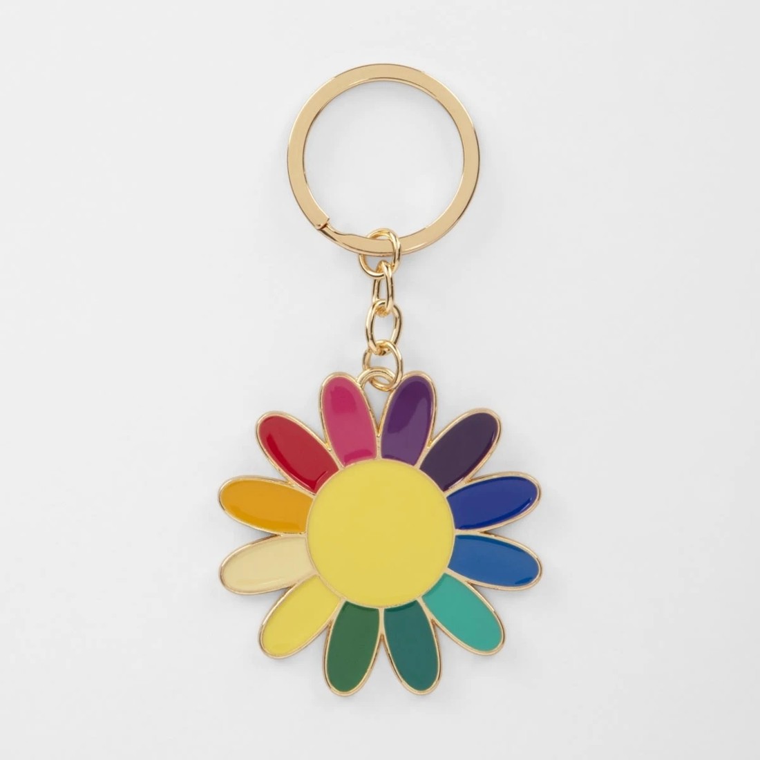 1 Daisy Rainbow Keyring - Gold Tone, 1 of 2