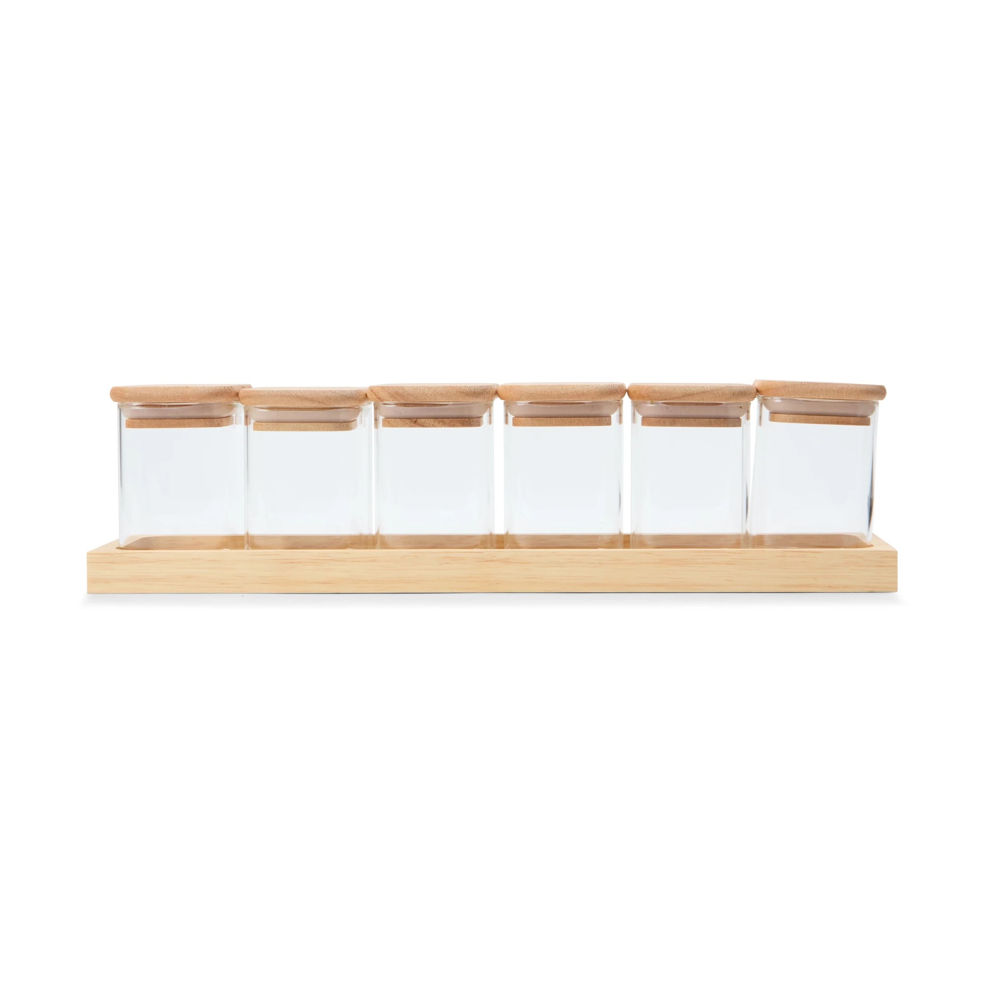8 Set of 6 Square Spice Jars with Tray, 8 of 10