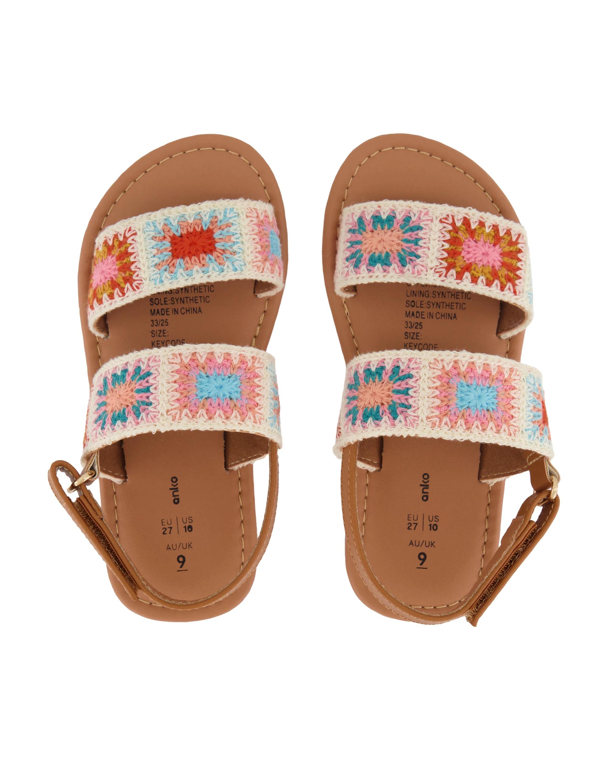 3 Junior Plaided Sandals Dbl Plait, 3 of 4