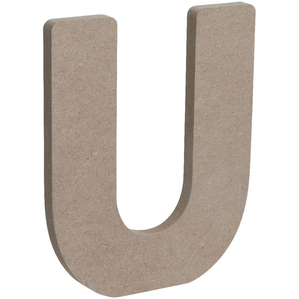 3 Born Wooden Alphabet Letter U 20cm, 3 of 3