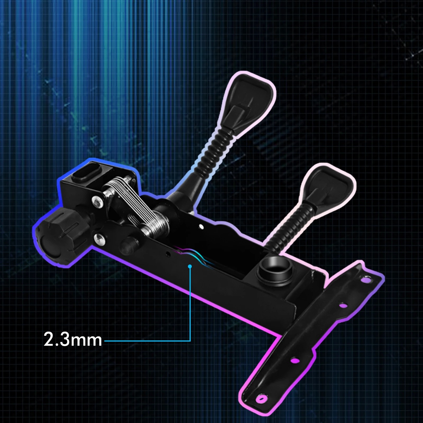 4 Alfordson Gaming Office Chair Massage Computer Footrest Leather - Purple, 4 of 10