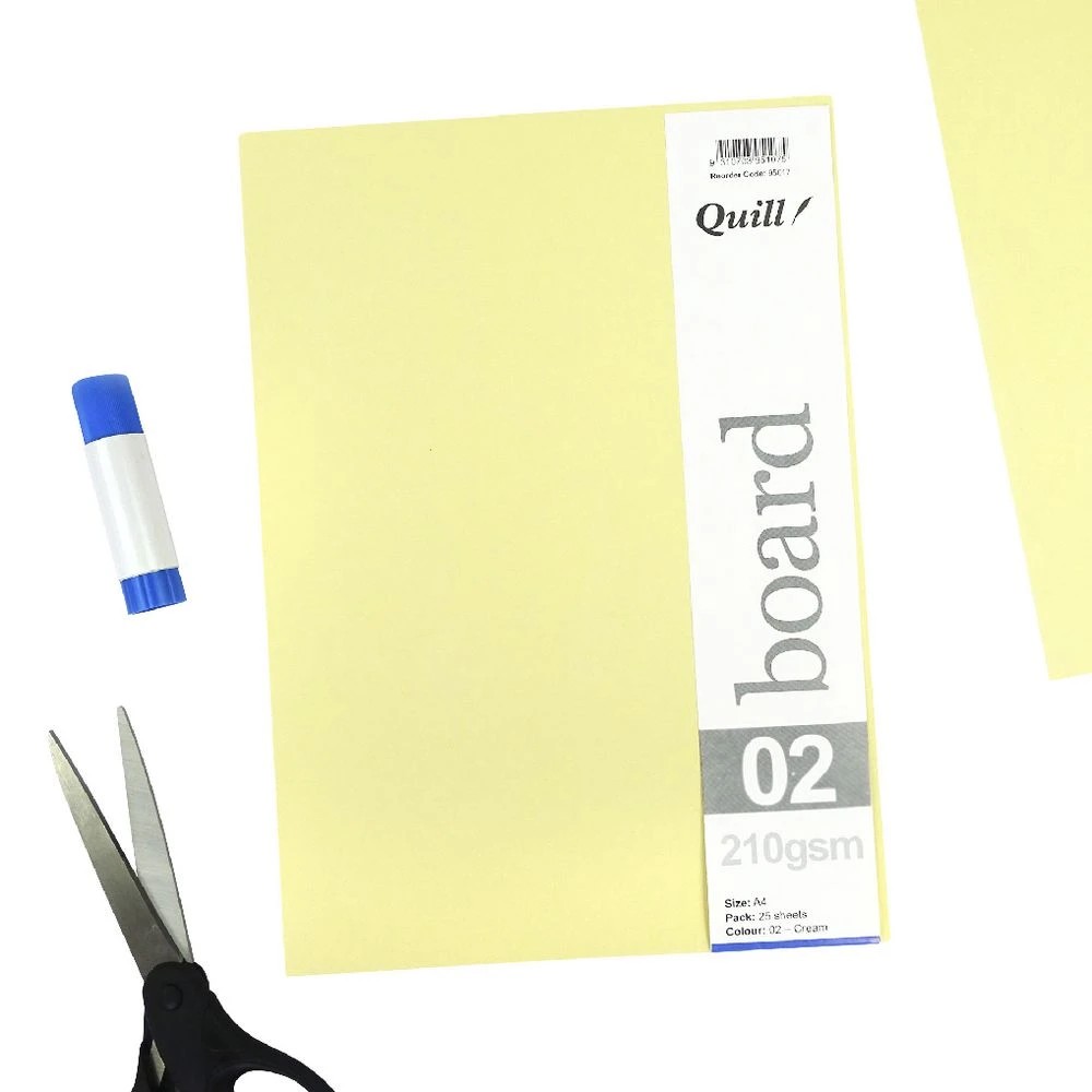 4 Quill A4 210gsm Board Cream 25 Pack, 4 of 4