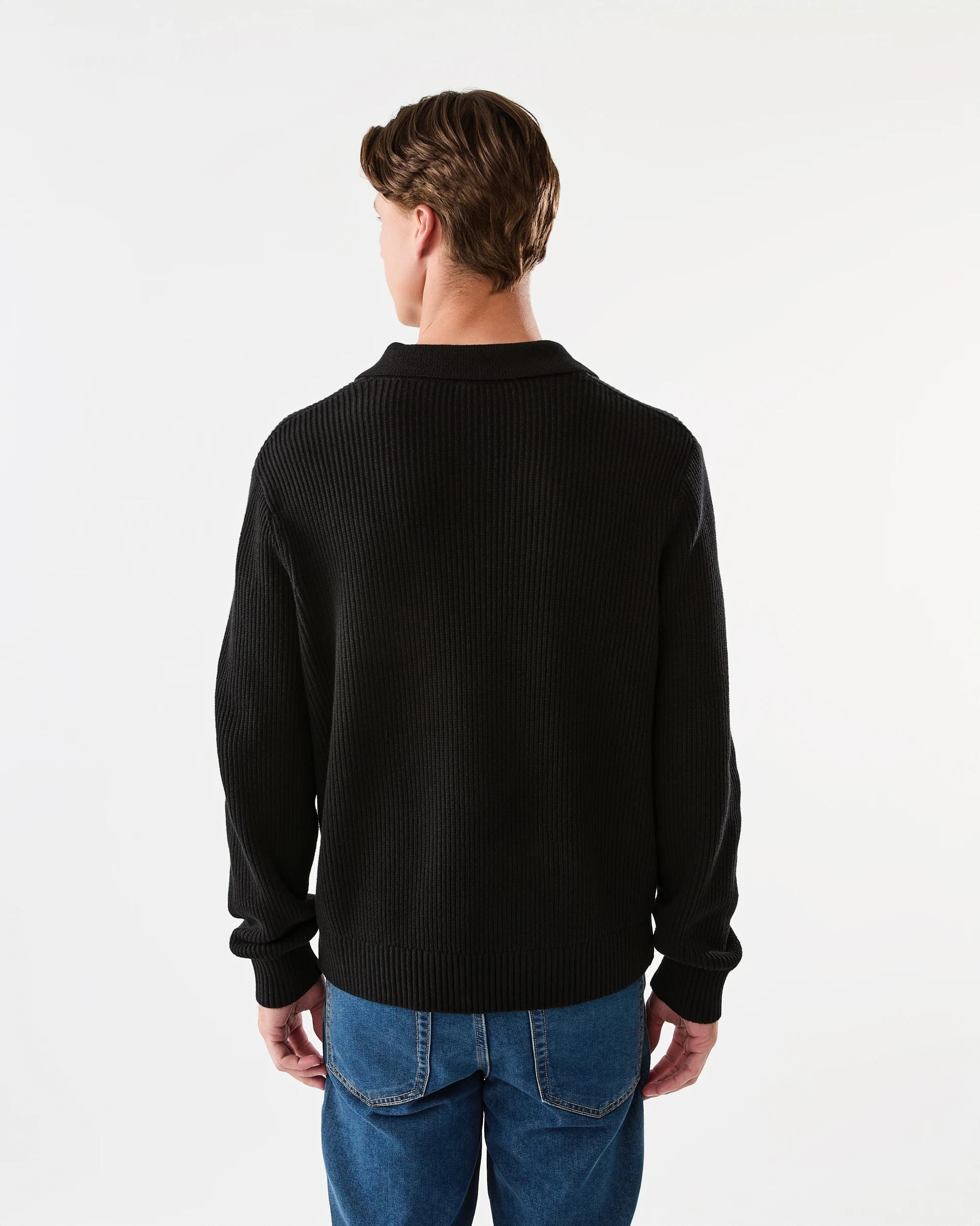 3 Knit Polo Shirt Black, 3 of 7