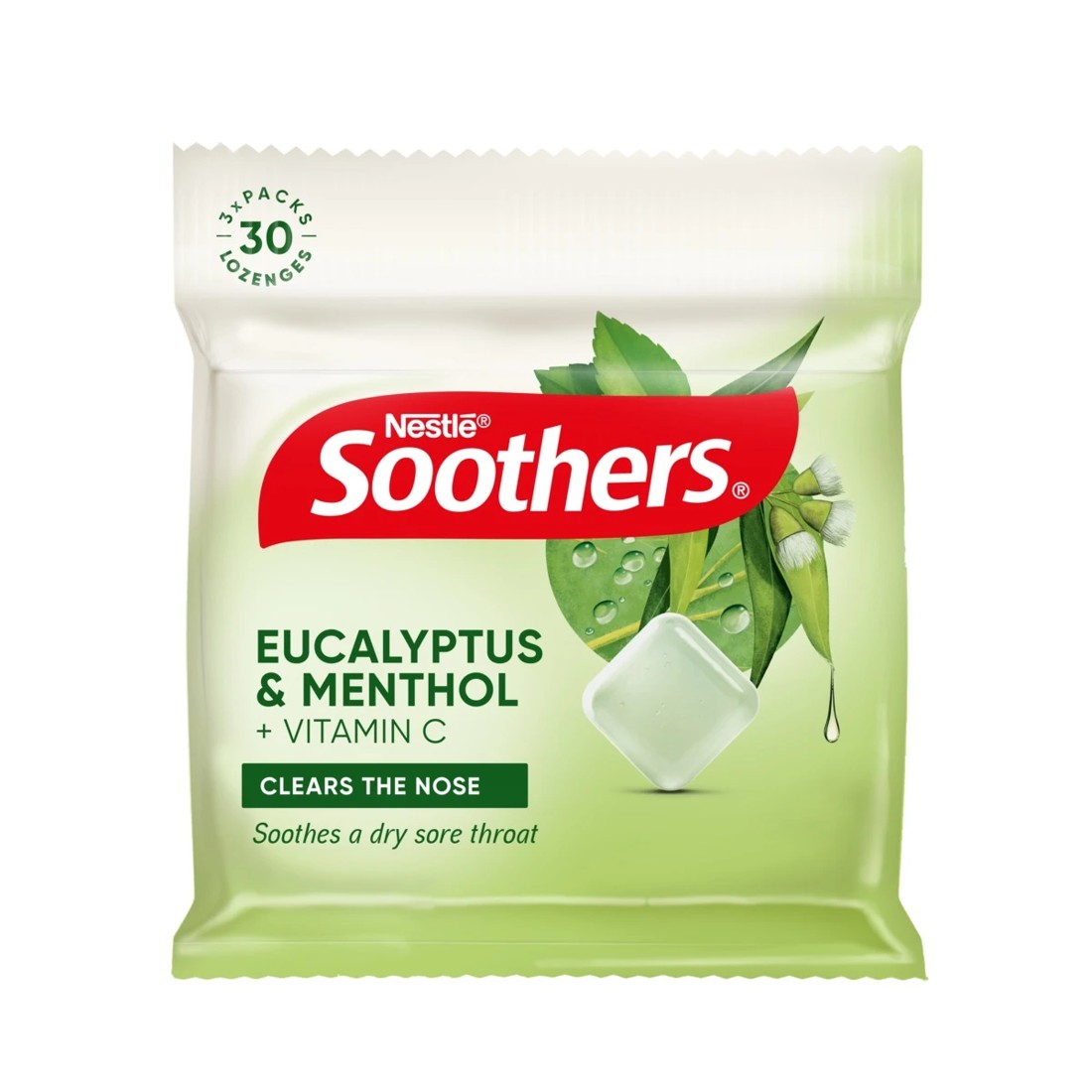 1 3 Pack Nestle Soothers Eucalyptus & Menthol Lozenges, 1 of 4