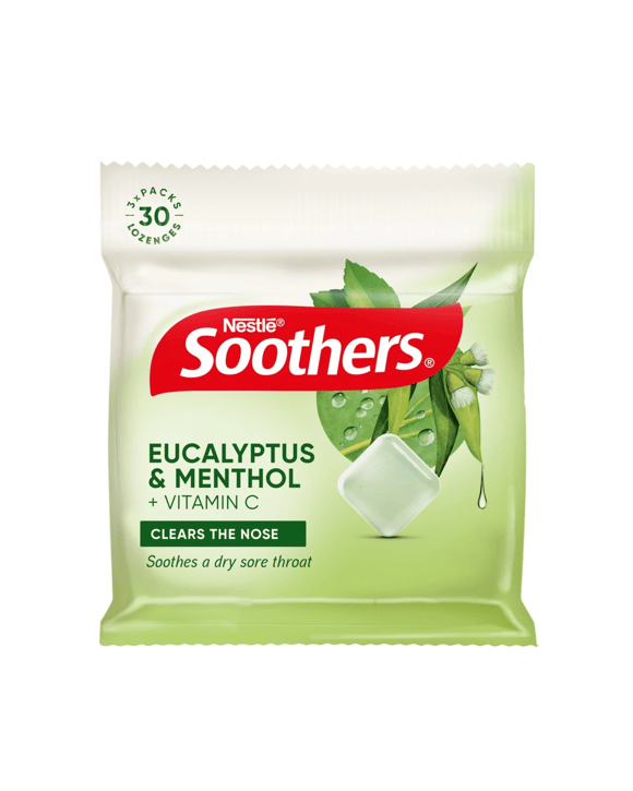3 Pack Nestle Soothers Eucalyptus & Menthol Lozenges