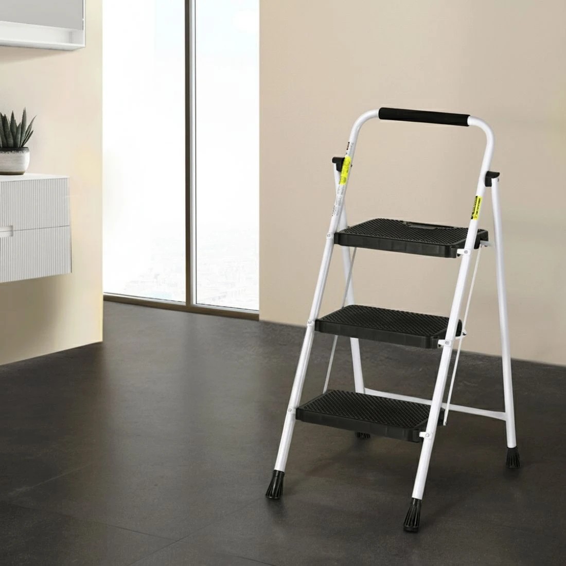 4 Giantz 3 Step Ladder Multi-Purpose Folding Steel Light Weight Platform - Multi, 4 of 4