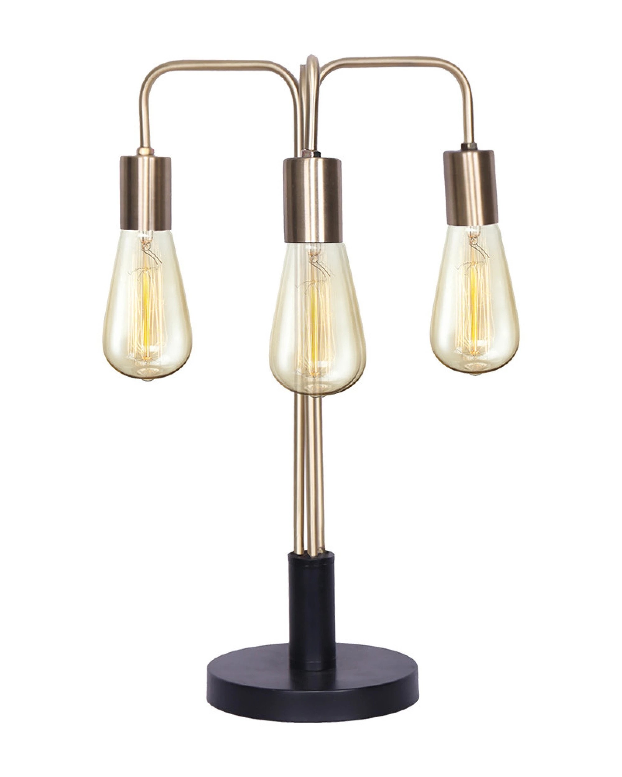 1 Sarantino Exposed Bulb Industrial Table Lamp, 1 of 10