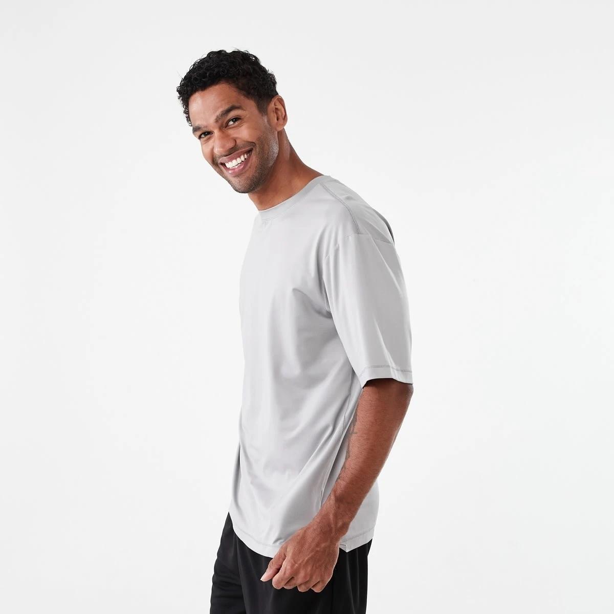 2 Active Mens Boxy Performance T-shirt Alloy, 2 of 6