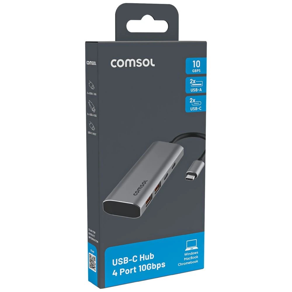 2 Comsol 10Gbps 4 Port USB-C Hub, 2 of 5