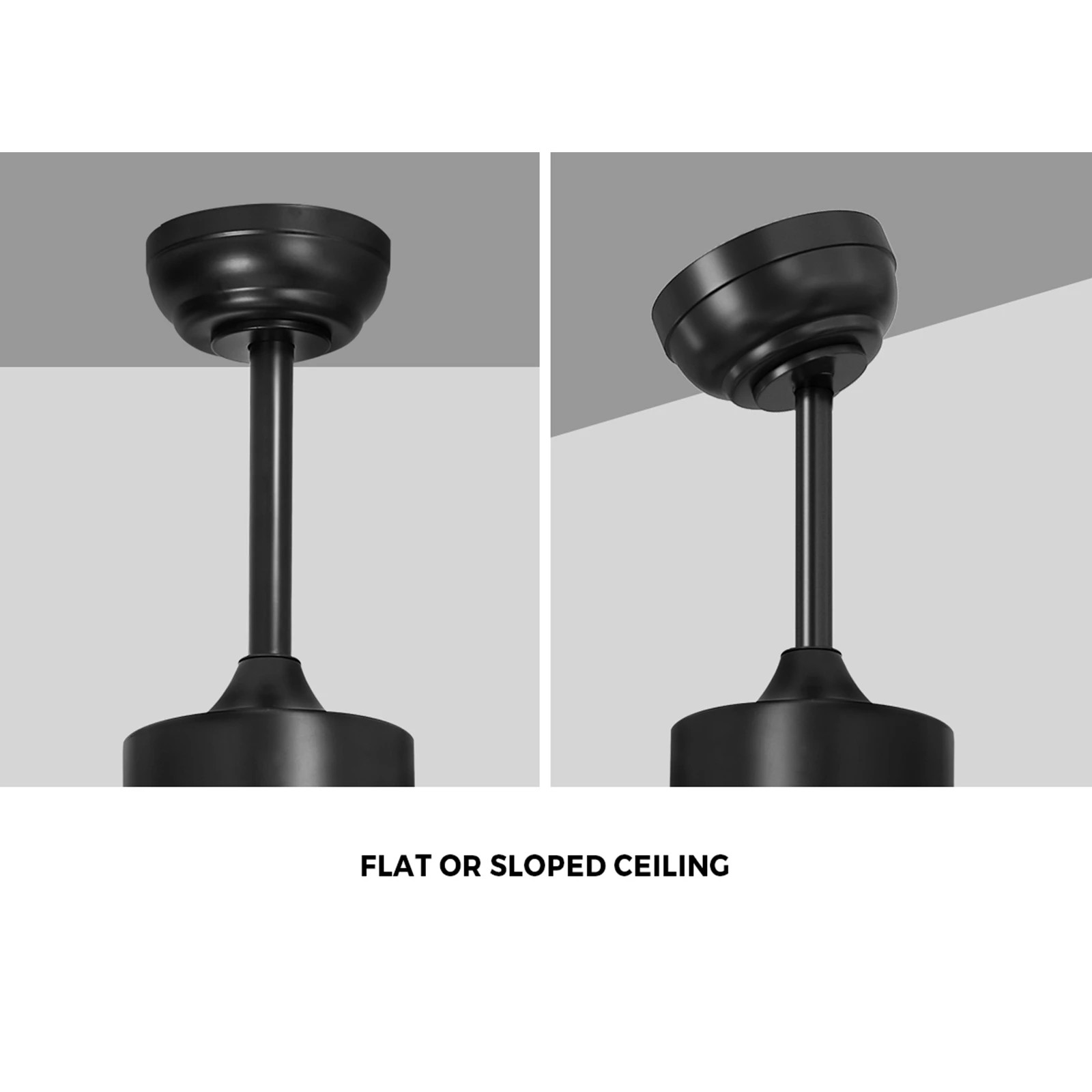 9 Vevare 52" Ceiling Fan With LED Light DC Motor 5 Speed Fans Remote Control - Black, 9 of 10